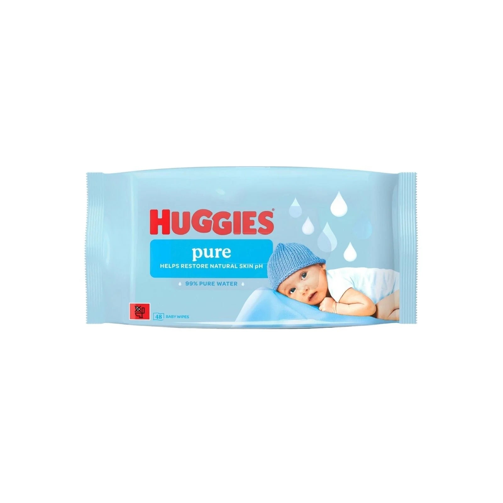 Huggies Pure Plastic Free Baby Wipes 48 pcs - ebebek - Black Friday