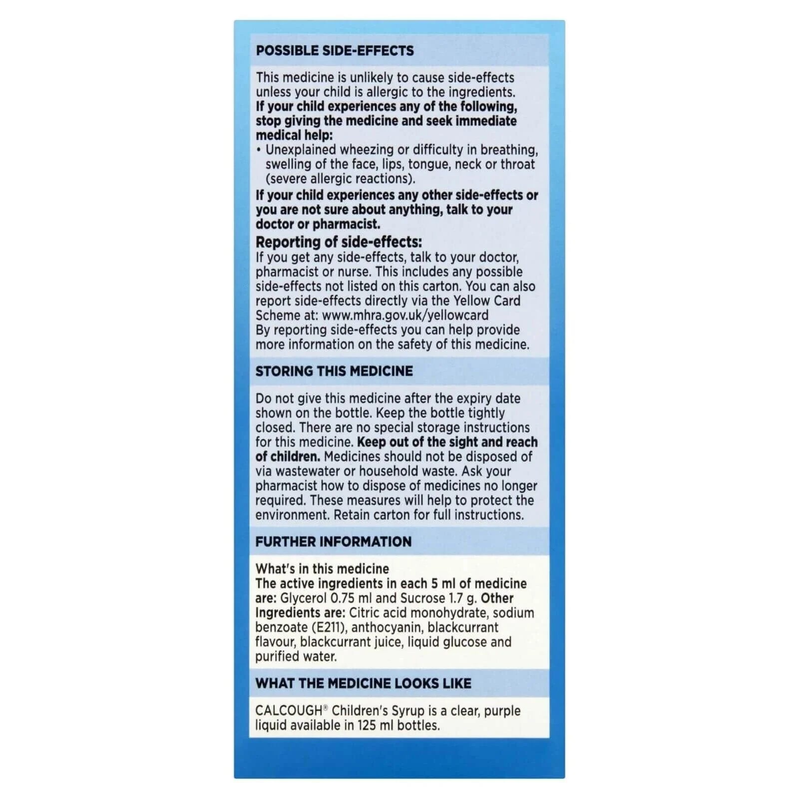 Calcough Children Blackcurrant 12+ months 125ml - ebebek - Black Friday