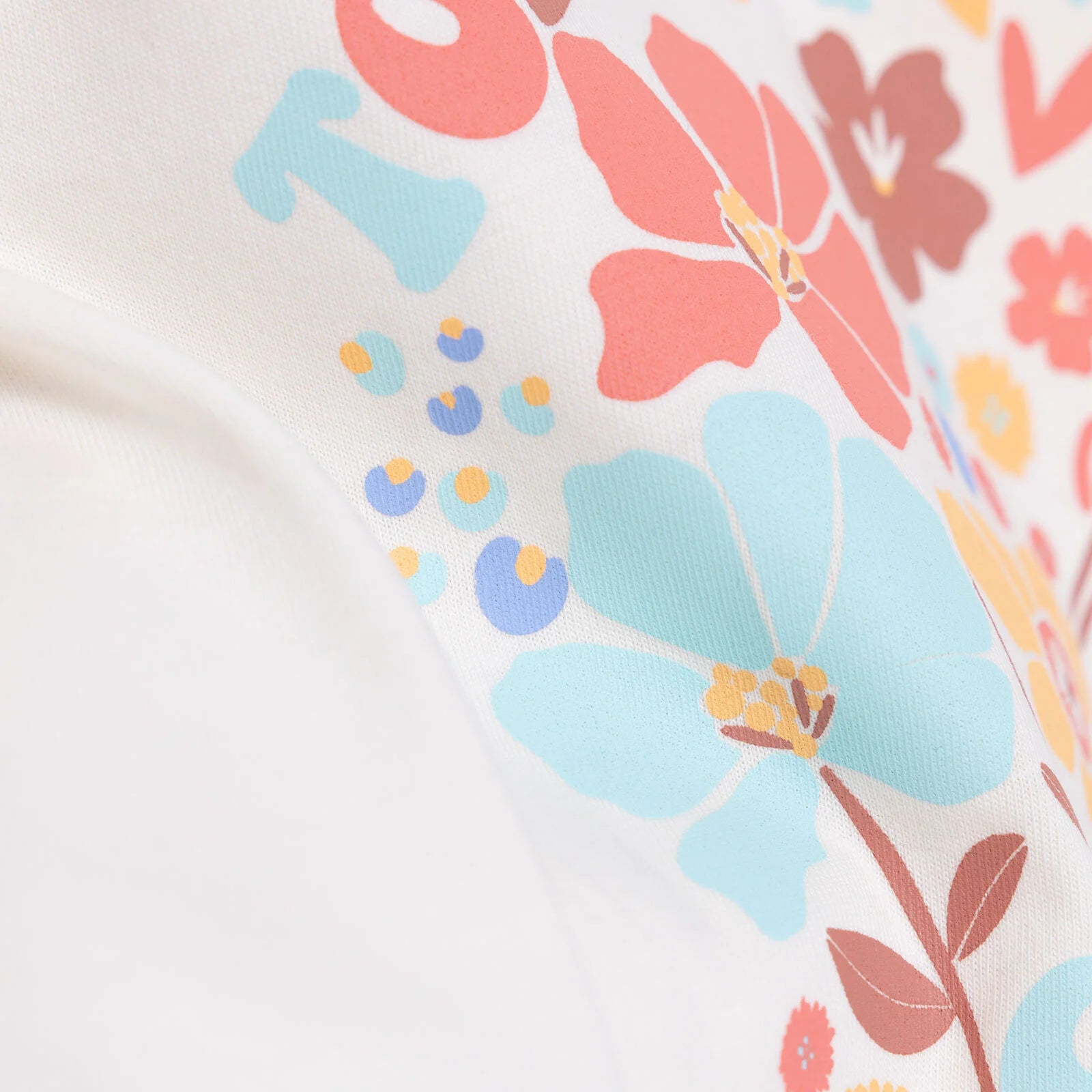 HelloBaby Basic Girl Flower Printed Tshirt - Ecru - ebebek - Black Friday