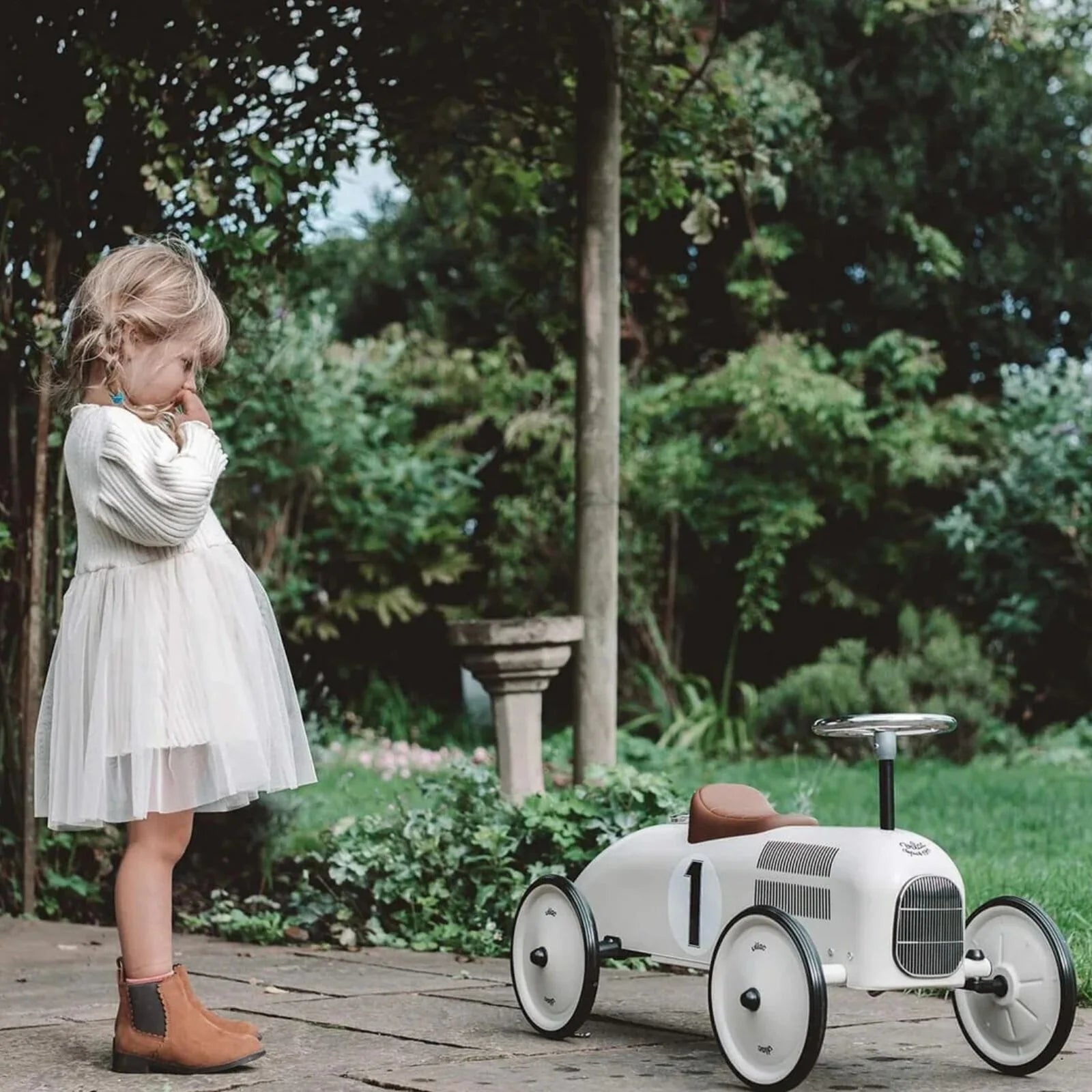 Vilac Ride On Metal Car Toy - Off White - ebebek - Black Friday