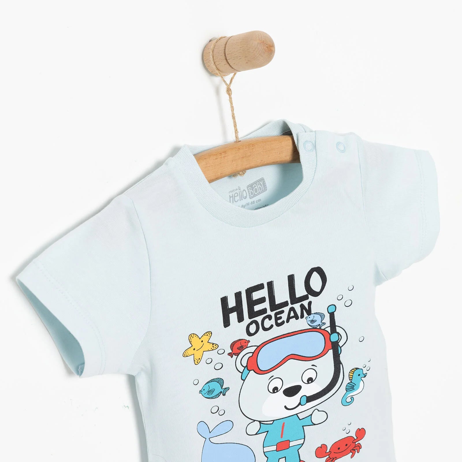 HelloBaby Baby Boy Basic Tshirt - Blue - ebebek - Black Friday