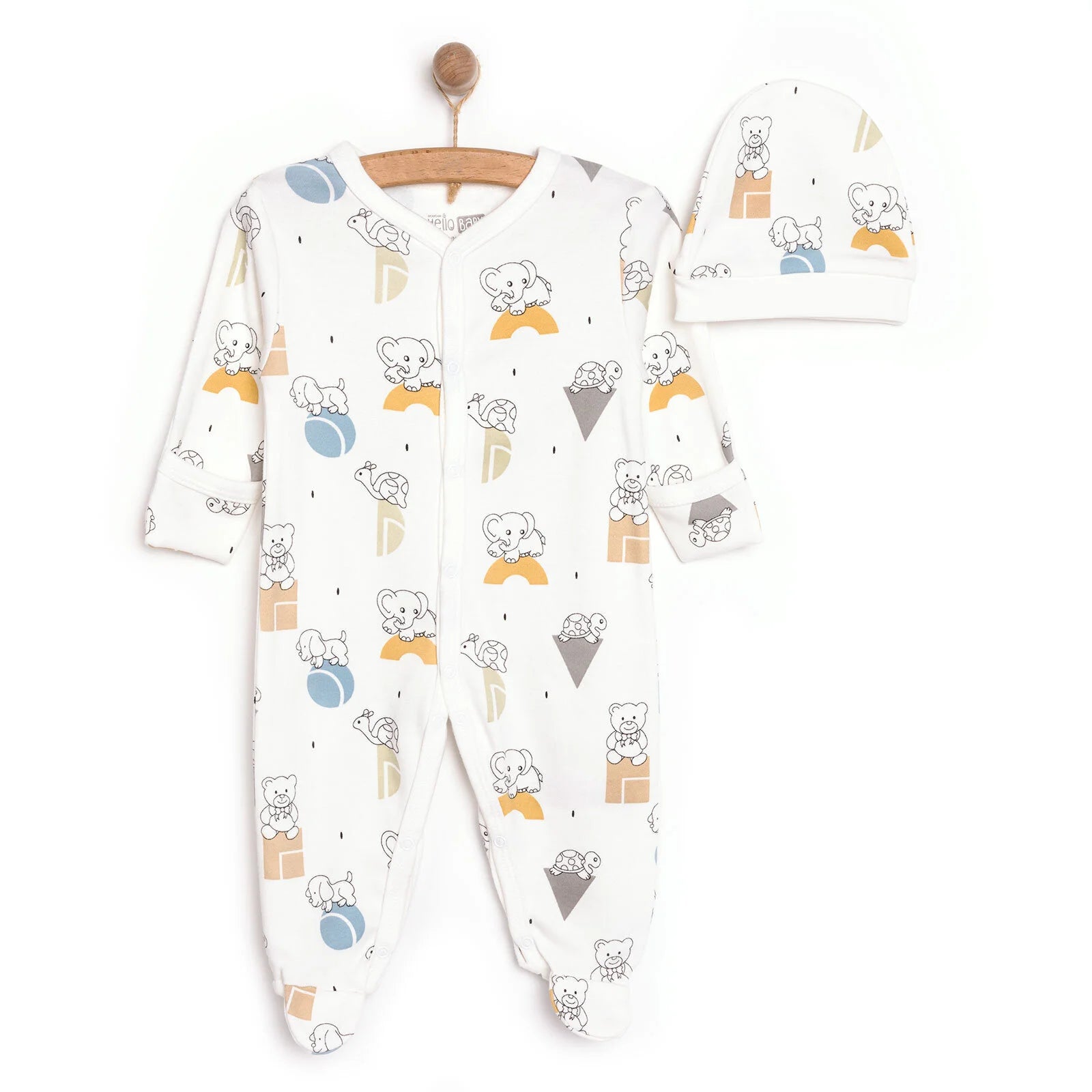 HelloBaby Unisex Jumpsuit - Hat - Ecru - ebebek - Black Friday