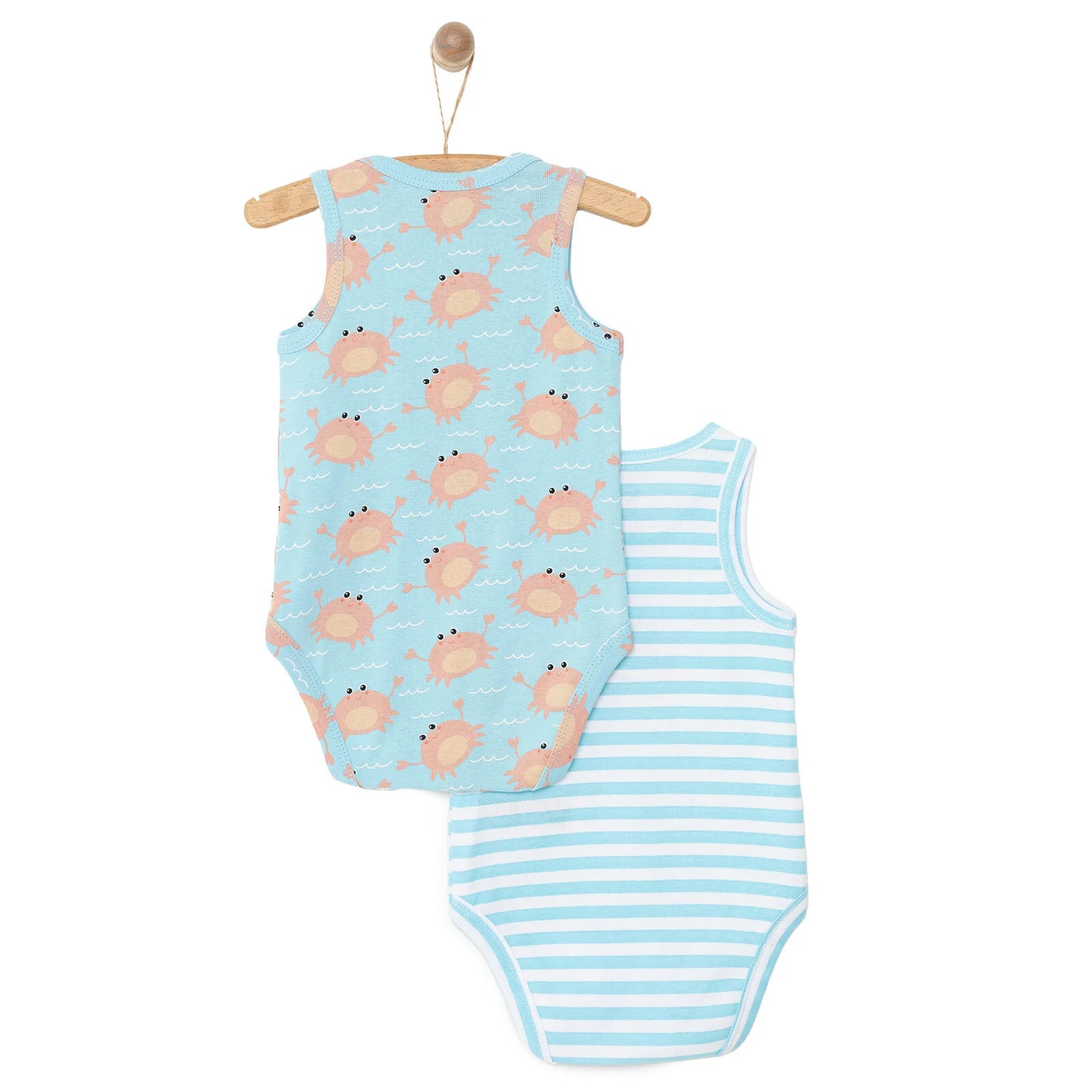 HelloBaby Baby Boy Athlete Bodysuit 2 Pcs - Light Blue - ebebek - Black Friday