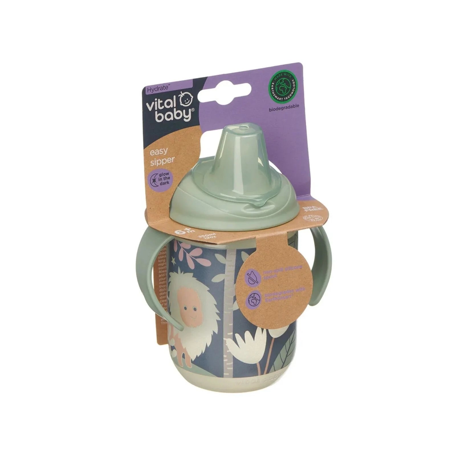 Vital Baby Hydrate Easy Sipper Cup 350ml - Jungle Glow - ebebek - Black Friday