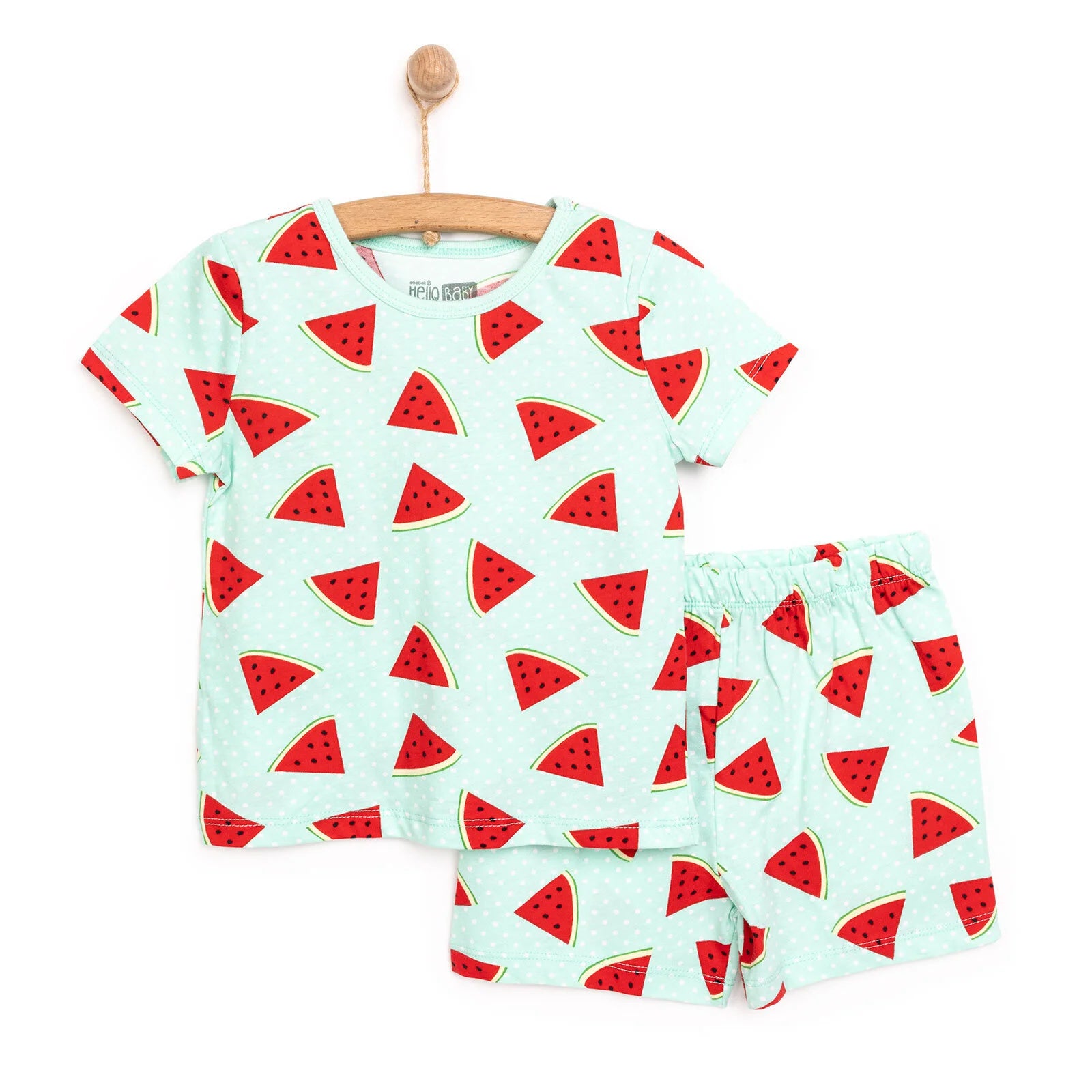 HelloBaby Baby Girl Short Sleeve Pyjamas Set - Blue - ebebek - Black Friday