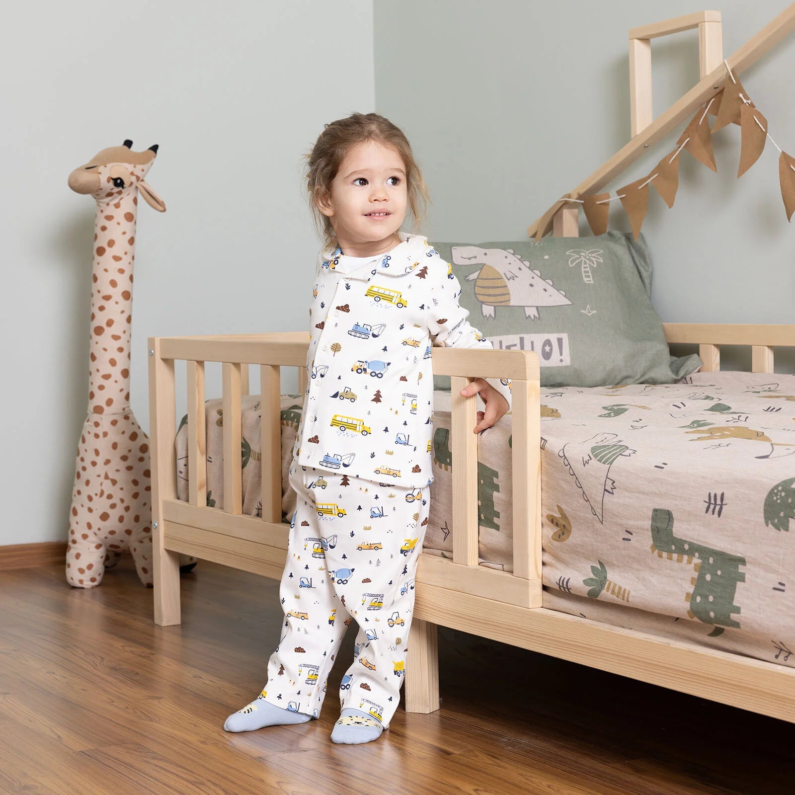 HelloBaby Boy Long Sleeve Pyjamas Set - White - ebebek - Black Friday