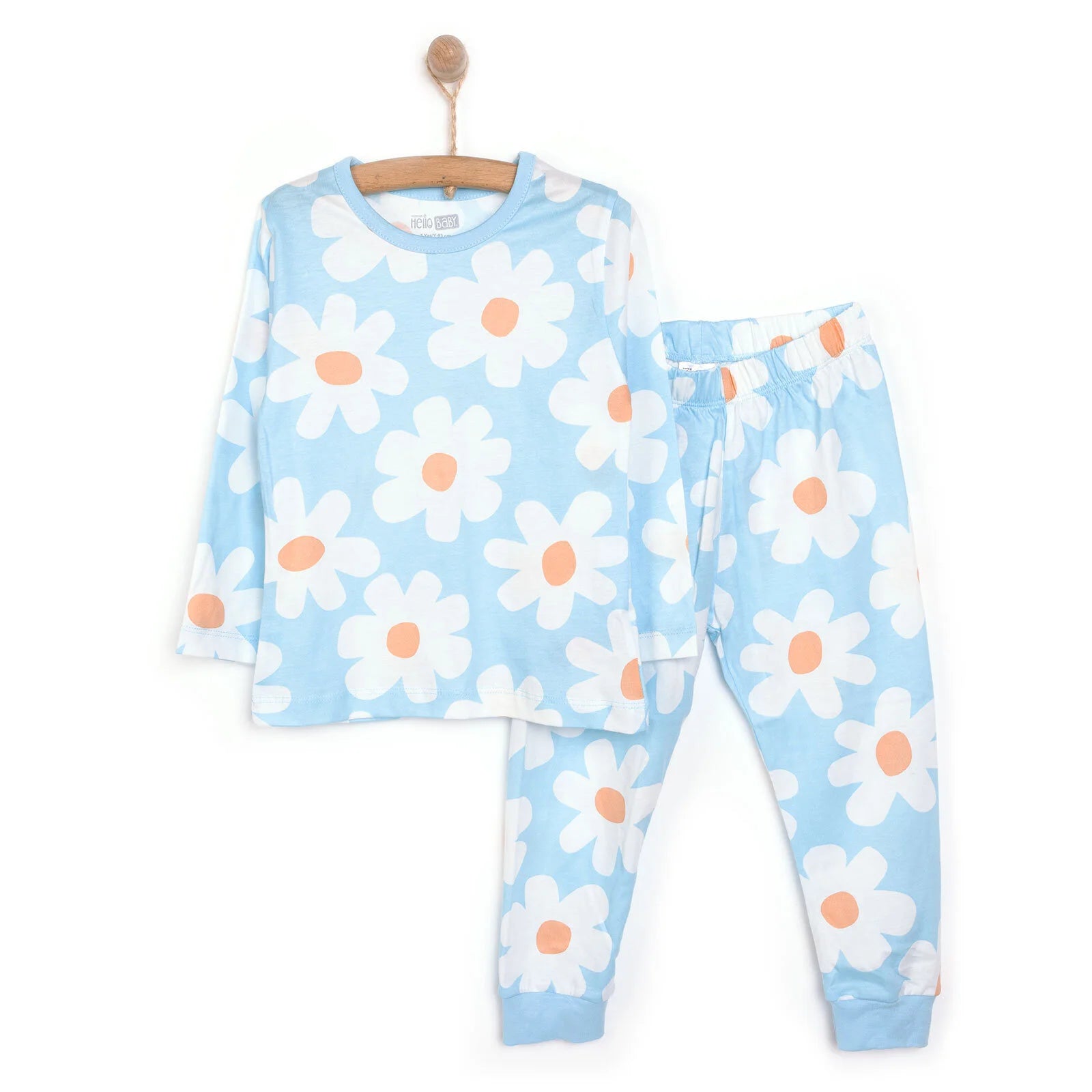 HelloBaby Baby Girl Long Sleeve Pyjamas Set - Blue - ebebek - Black Friday