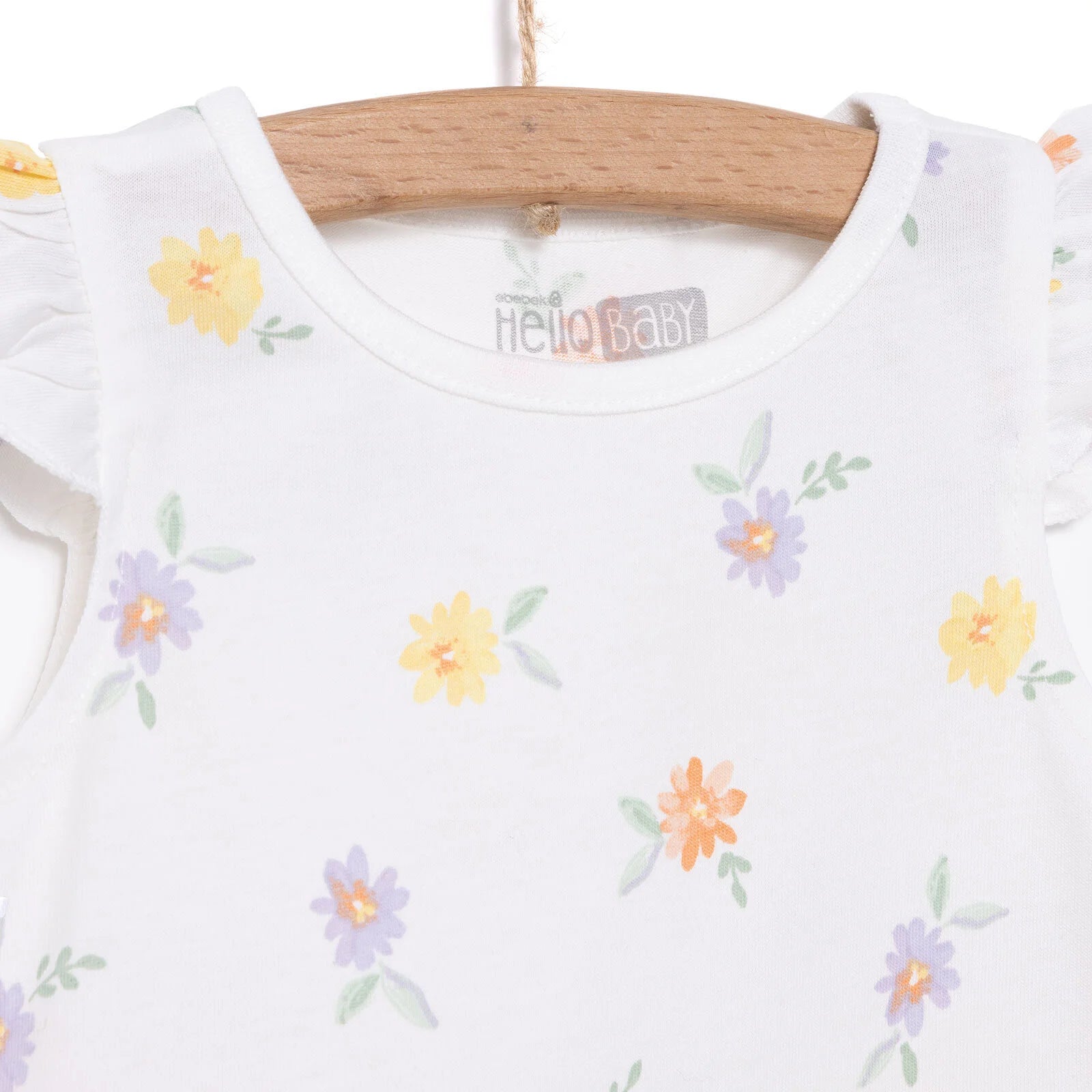 HelloBaby Basic Girl Flower Printed Dres - Ecru - ebebek - Black Friday