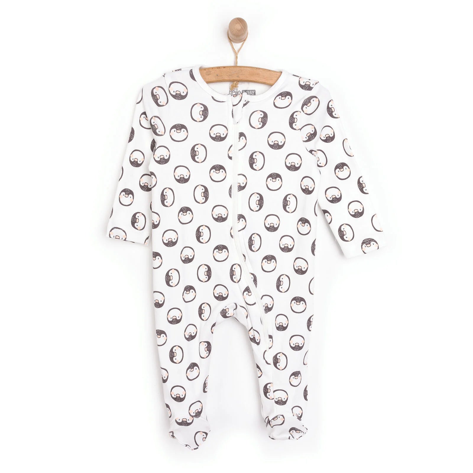 HelloBaby Footed Jumpsuit - Ecru - ebebek - Black Friday