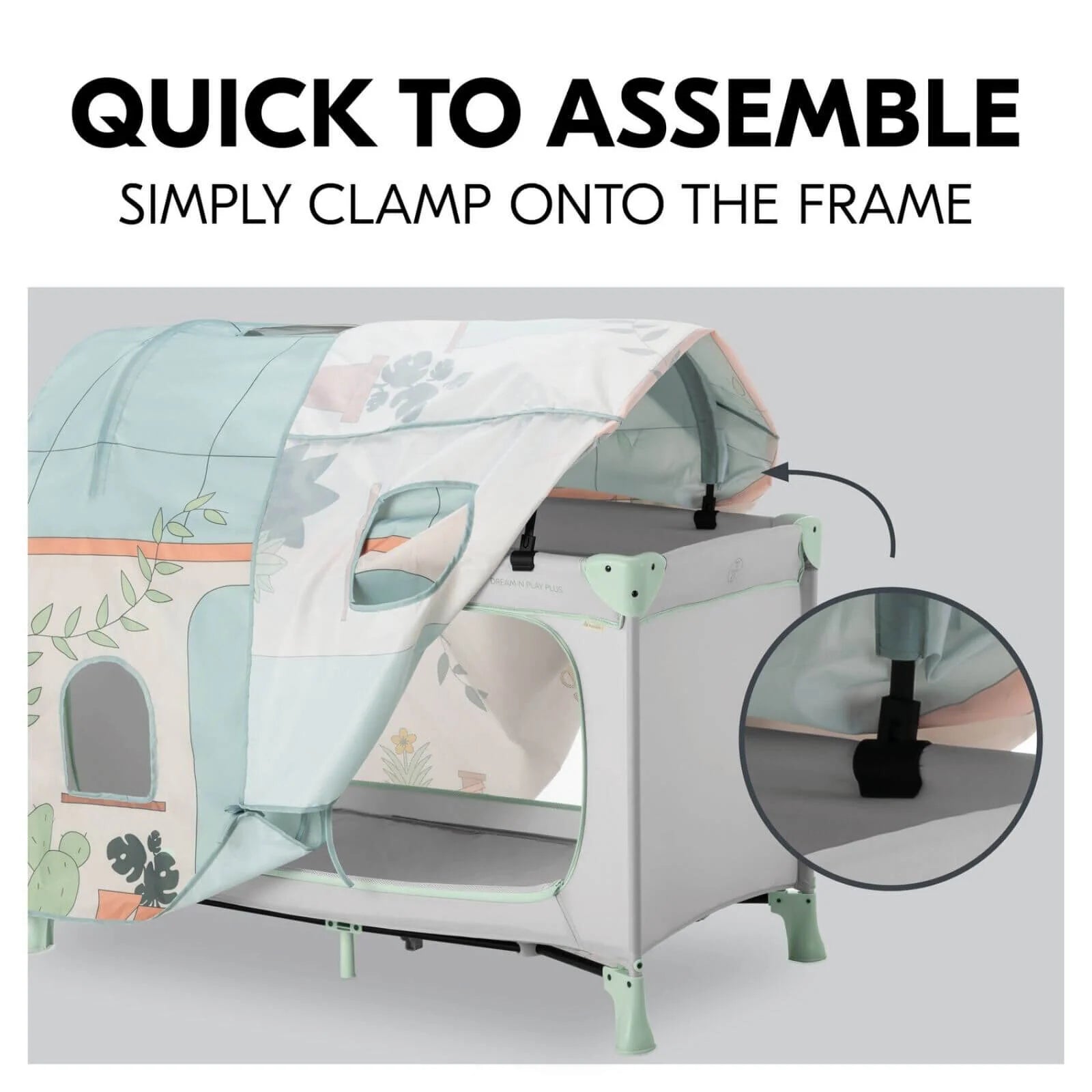 Hauck Travel Cot Cover - Plants - ebebek - Black Friday