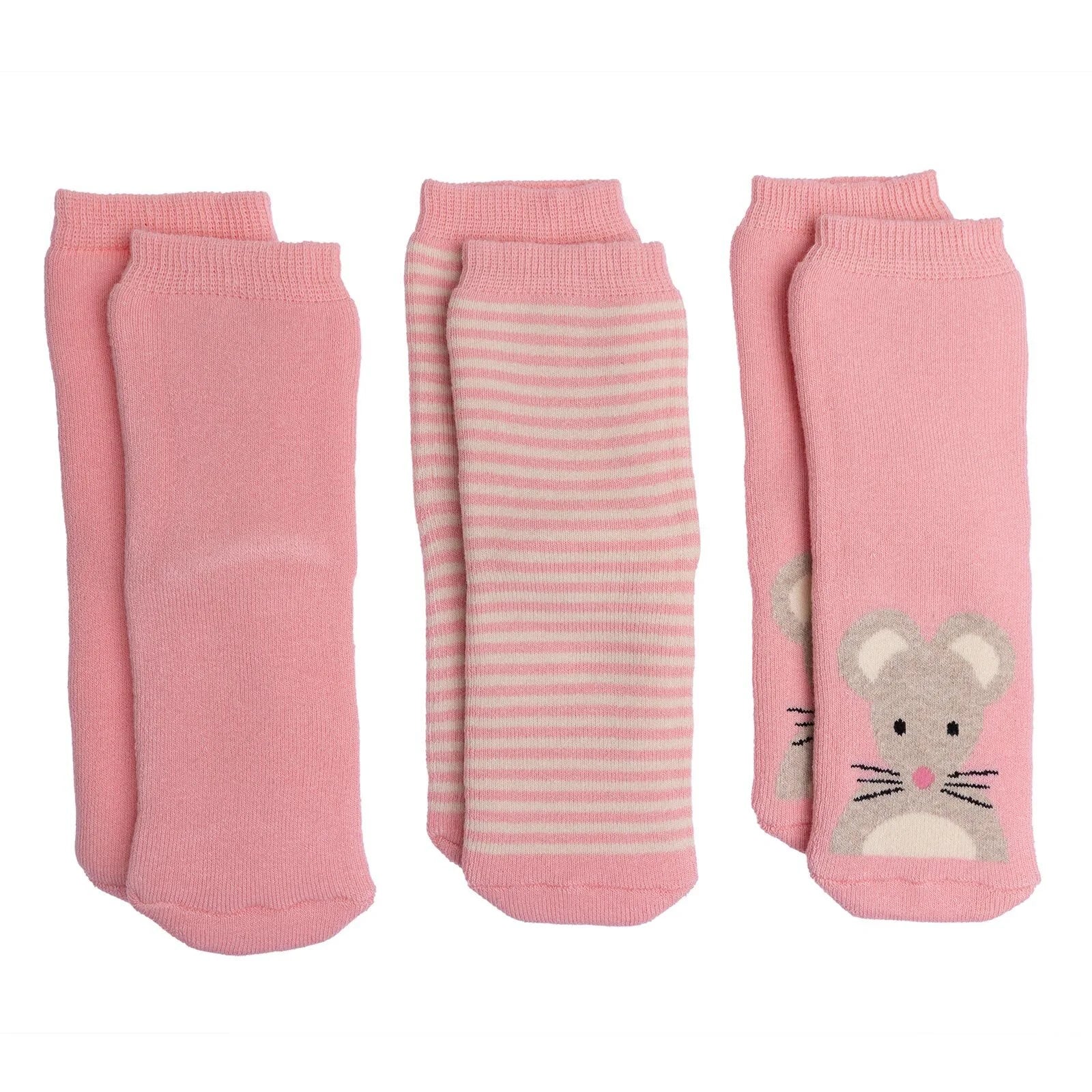 HelloBaby Baby Girl Chenille Socks 3 Pcs - Light Pink - ebebek - Black Friday