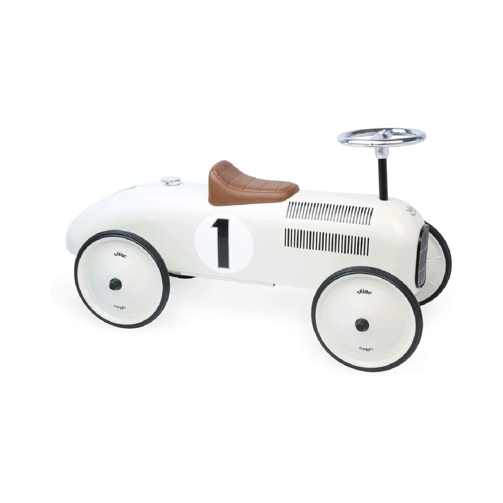 Vilac Ride On Metal Car Toy - Off White - ebebek - Black Friday