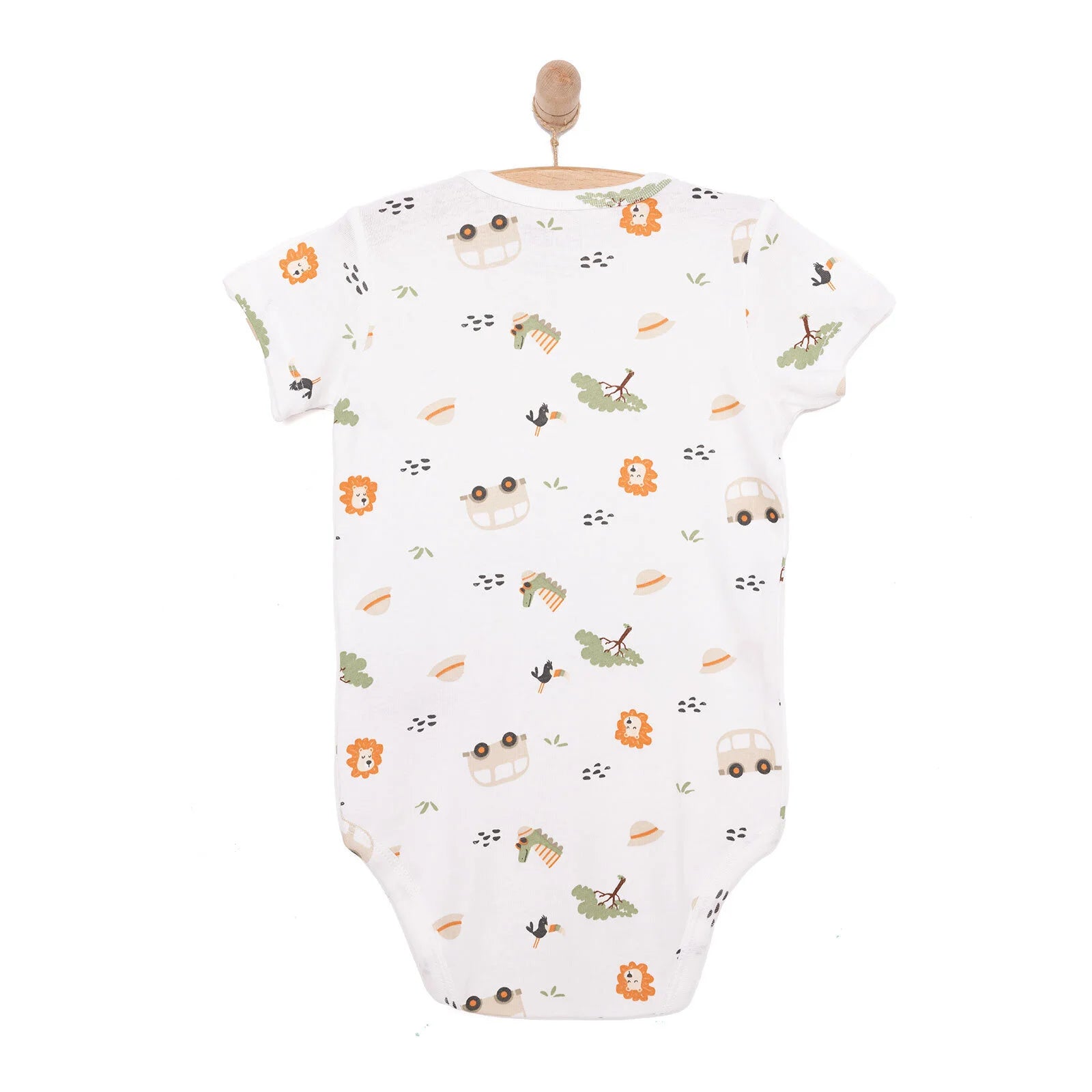 HelloBaby Boy Short Sleeve Bodysuit - Ecru - ebebek - Black Friday