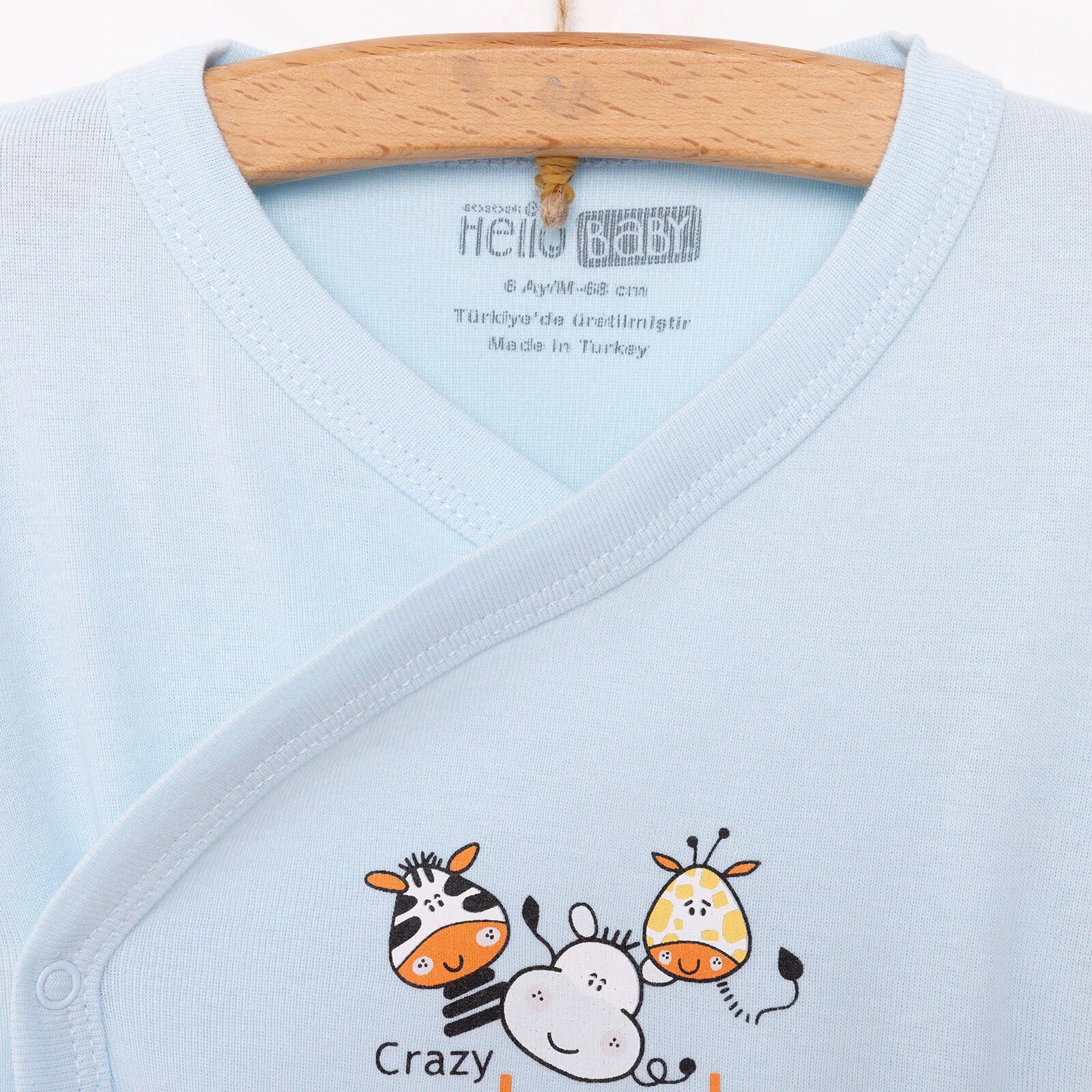HelloBaby Baby Boy Long Sleeve Body - Light Blue - ebebek - Black Friday
