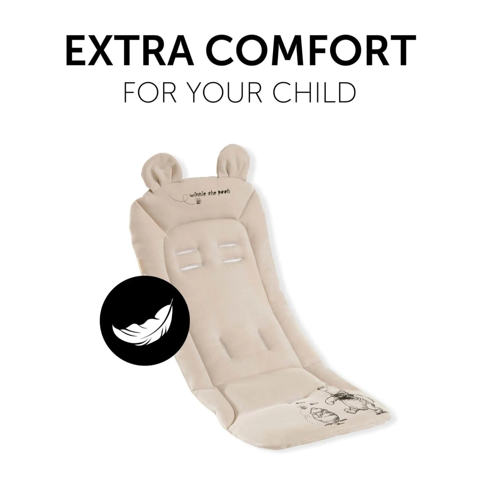 Hauck Disney Pushchair Seat Liner - Winnie the Pooh Beige - ebebek - Black Friday