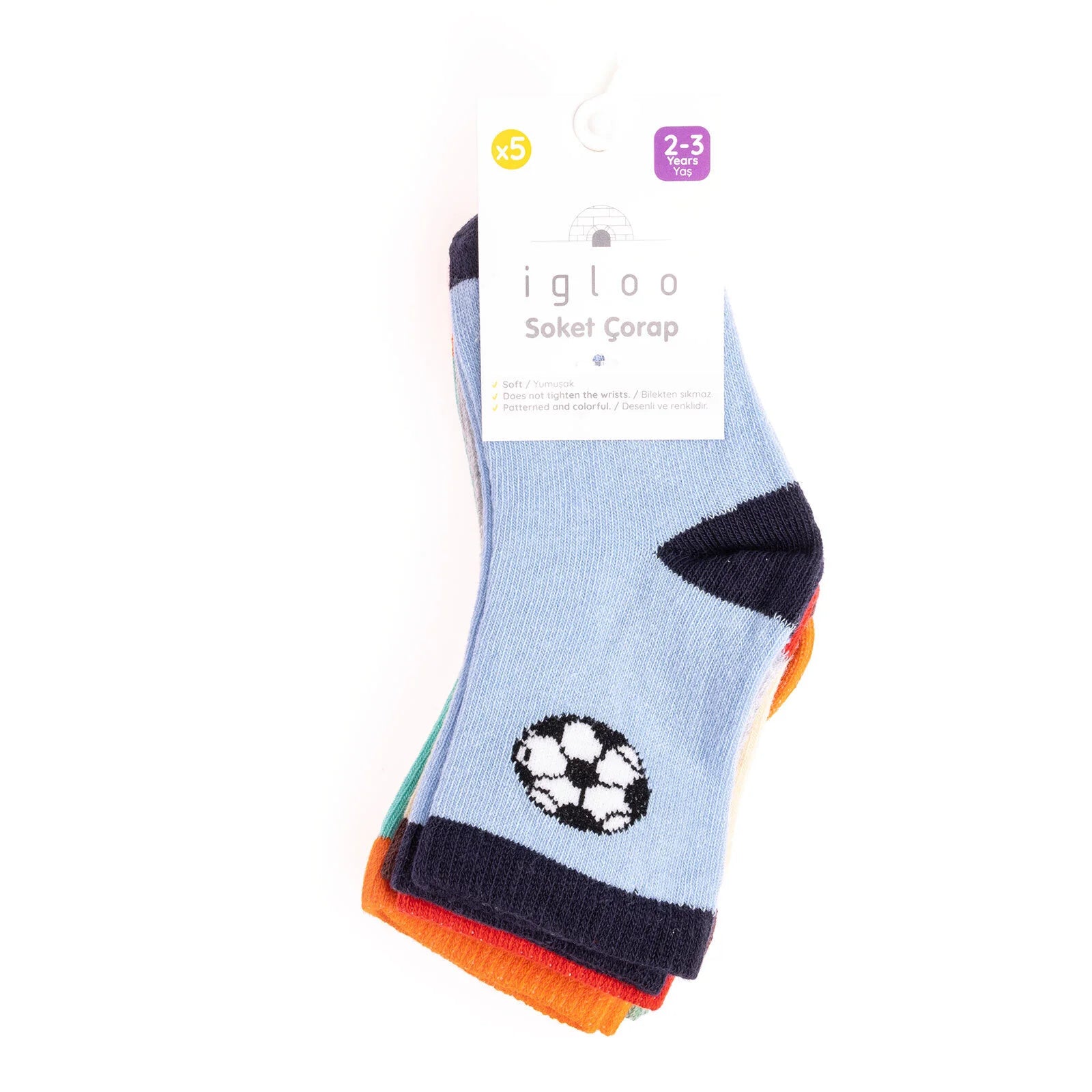 İgloo Ball Patterned Socks 5 Pcs - Multicolour - ebebek - Black Friday