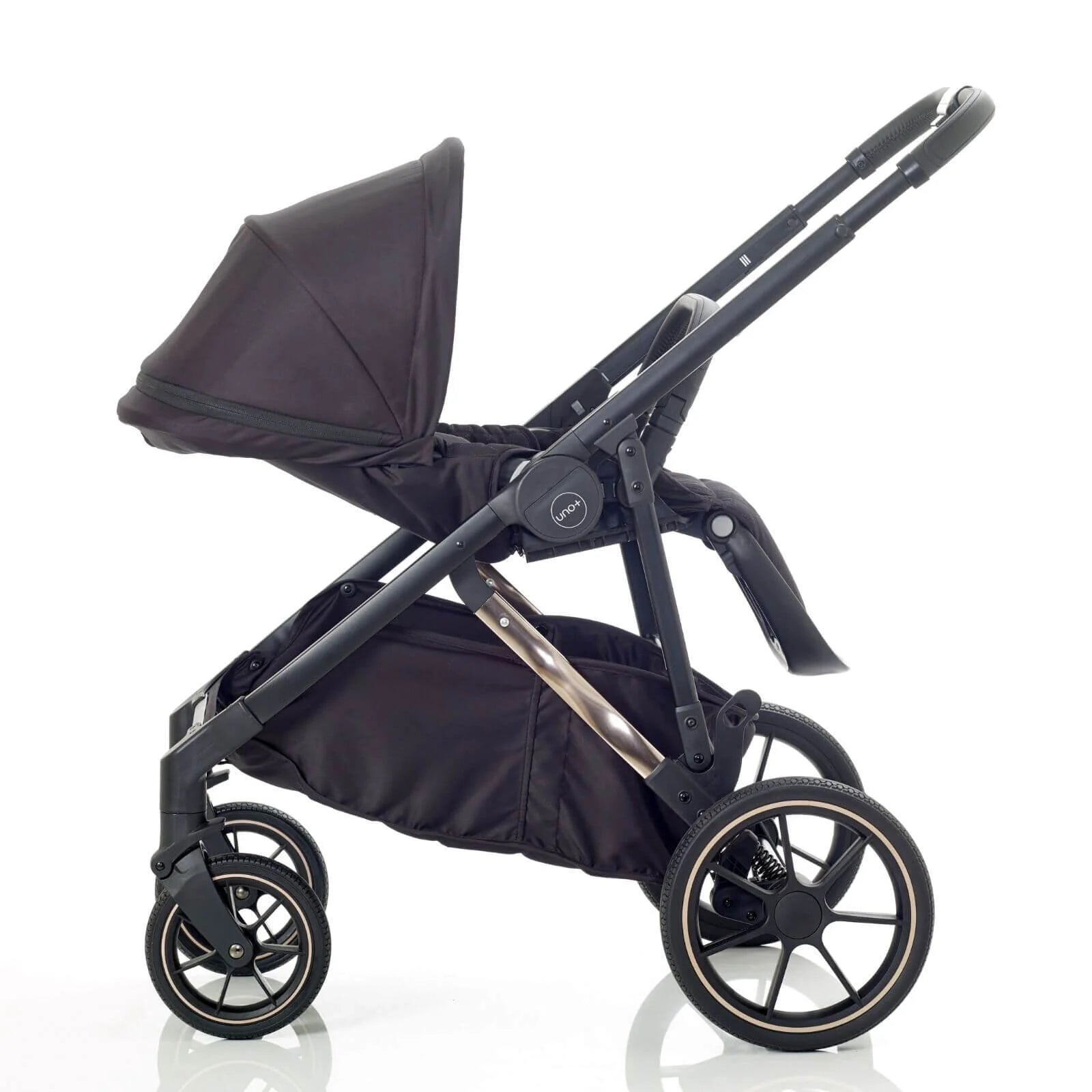 Mee - Go Uno Plus 2 - in - 1 Pushchair & Pram - Black/Rose - ebebek - Black Friday