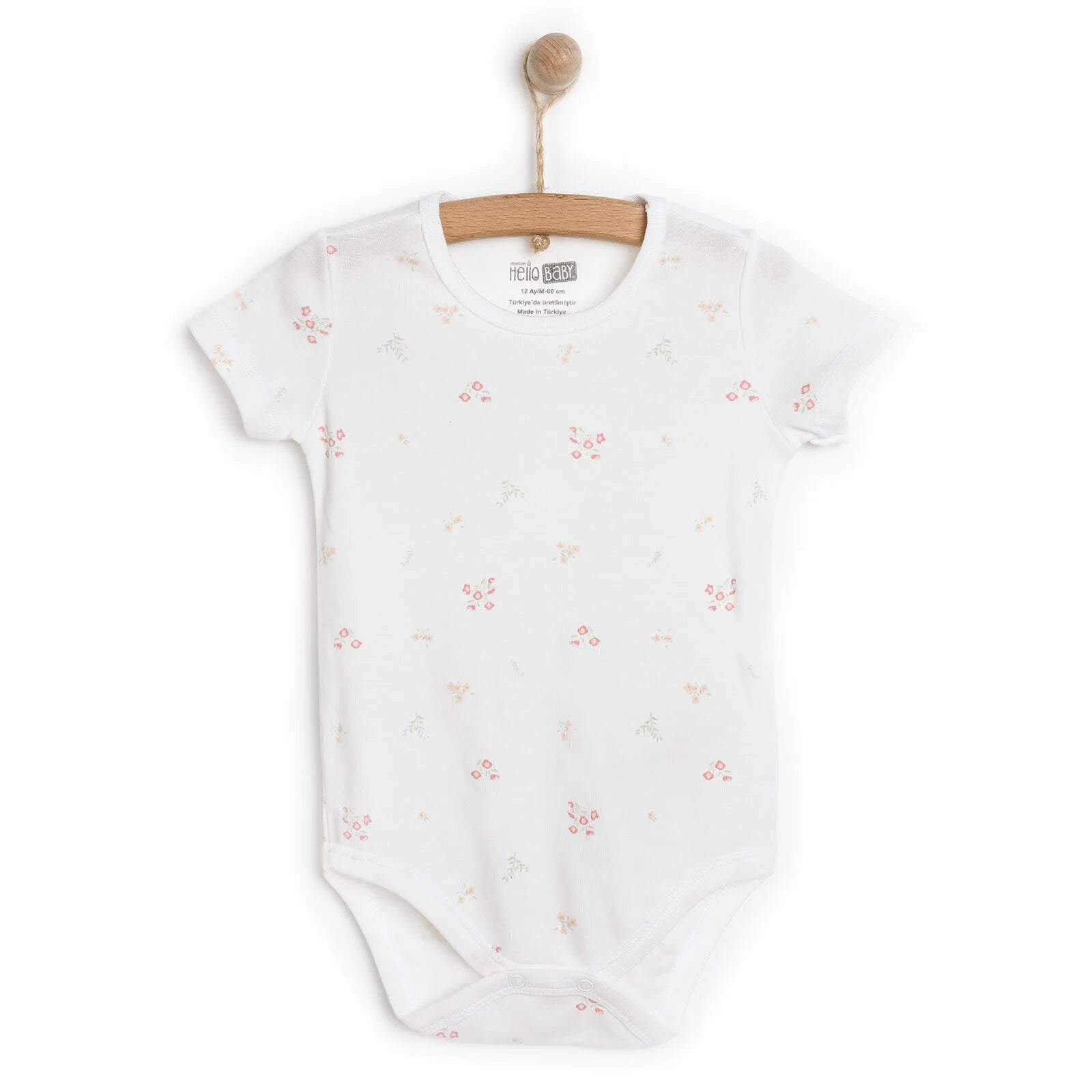 HelloBaby Baby Girl Short Sleeve Bodysuit - Ecru - ebebek - Black Friday