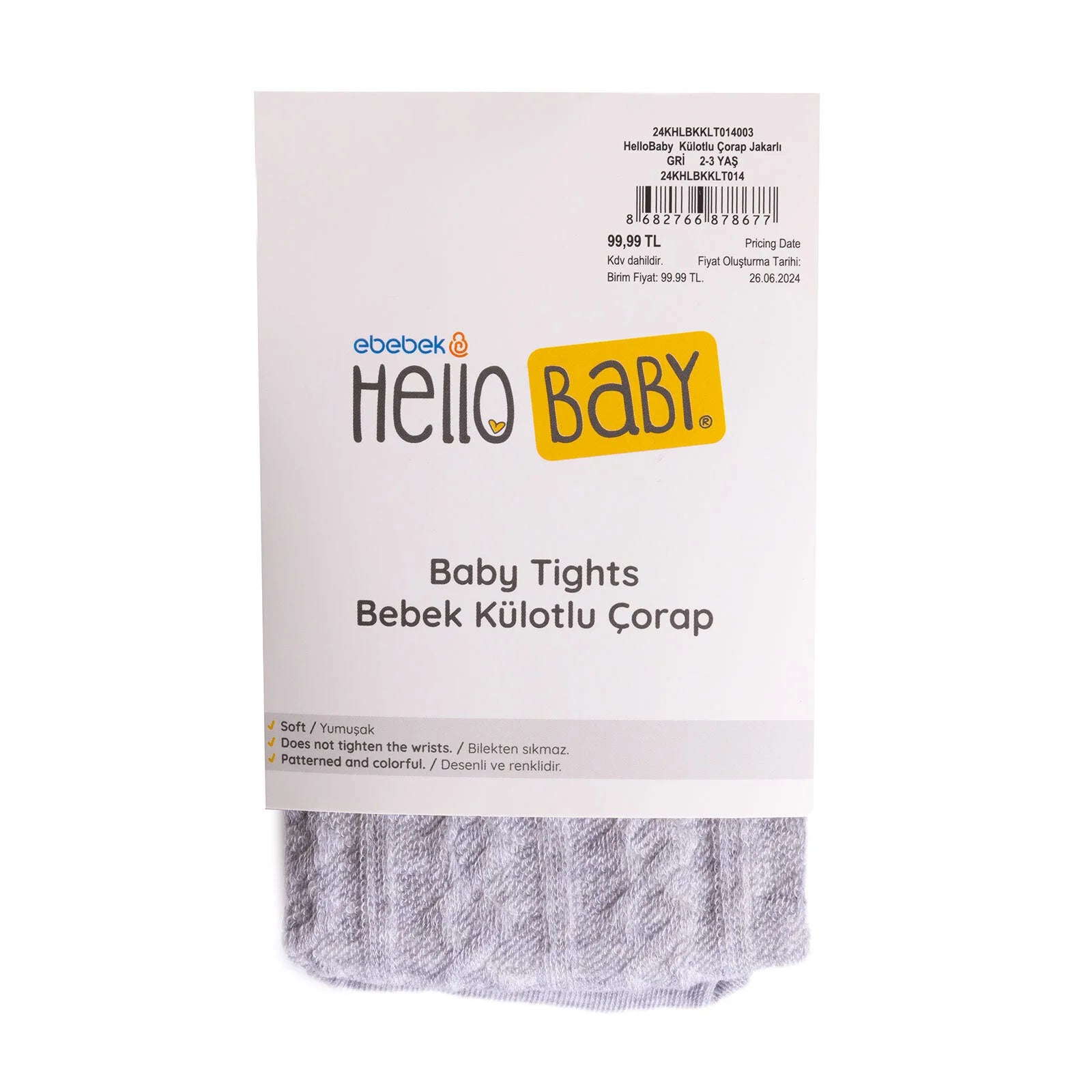 HelloBaby Baby Girl Tight - Grey - ebebek - Black Friday