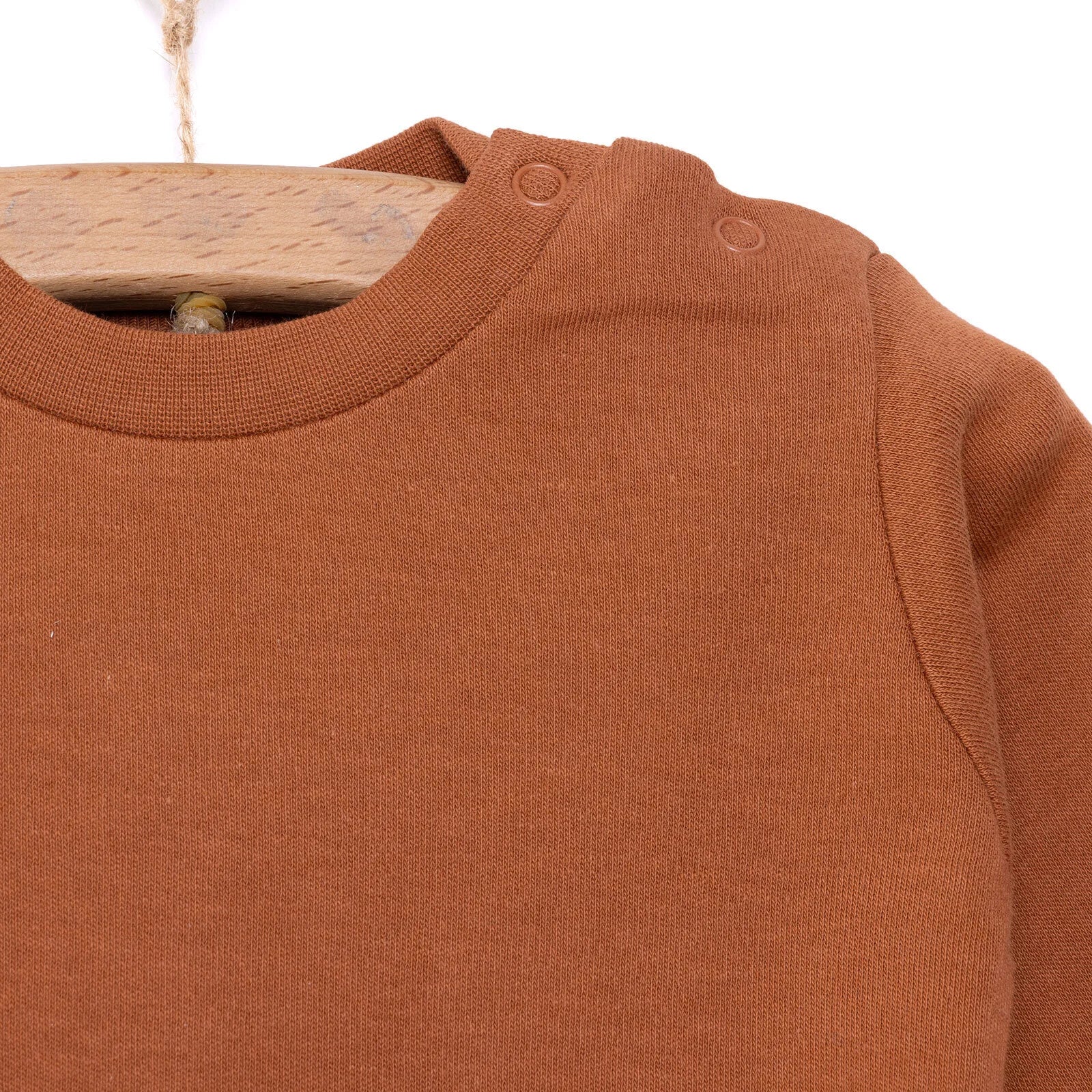 HelloBaby Basic Interlock Long Sleeve T-Shirt - Brown - ebebek - Black Friday