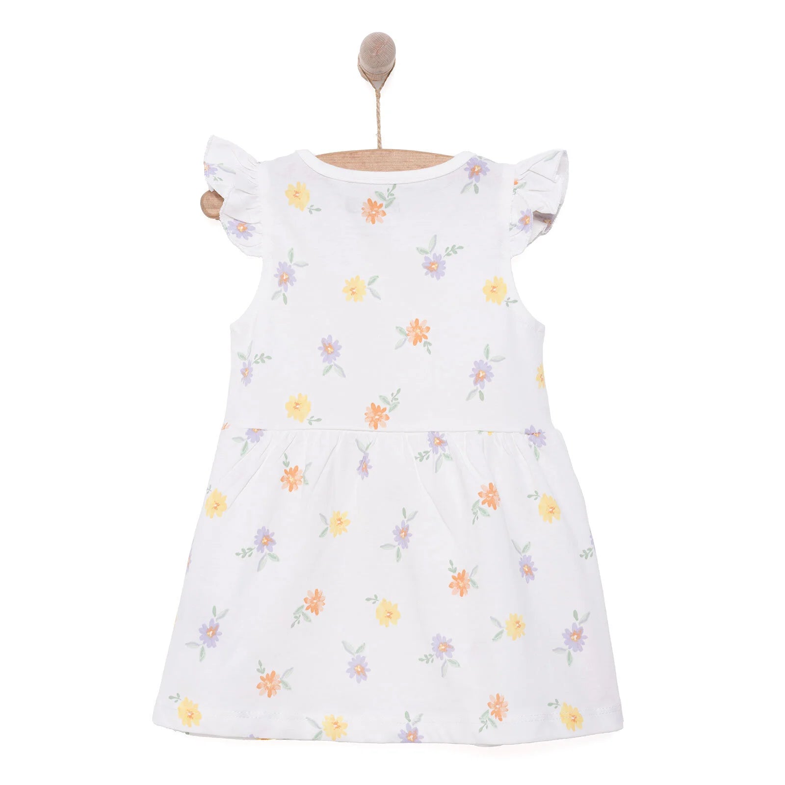 HelloBaby Basic Girl Flower Printed Dres - Ecru - ebebek - Black Friday