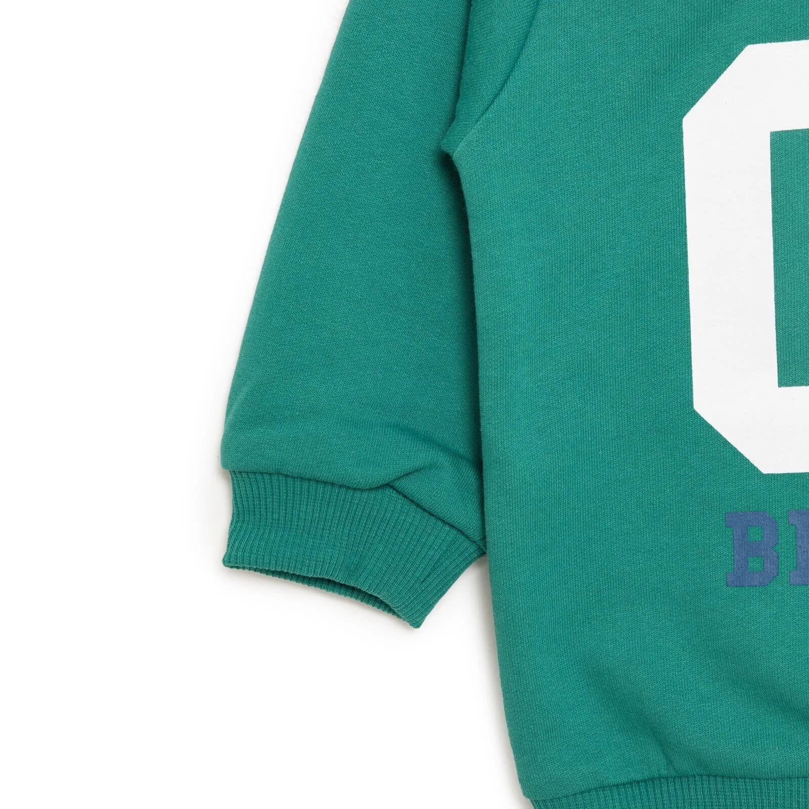 HelloBaby Basic Boy Low Raised Bear Printed Sweatshirt - Dark Green - ebebek - Black Friday