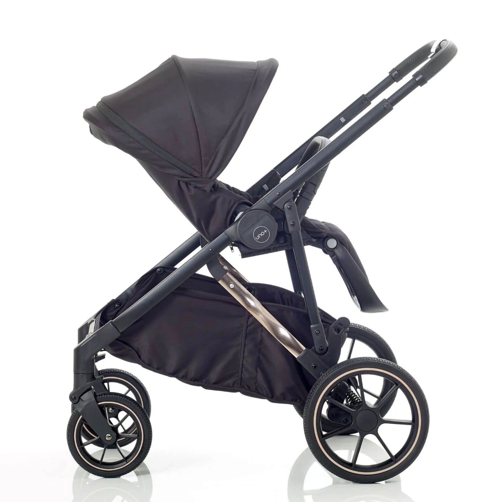 Mee - Go Uno Plus 2 - in - 1 Pushchair & Pram - Black/Rose - ebebek - Black Friday