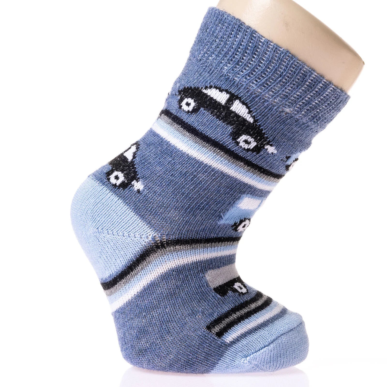 HelloBaby Baby Boy Car Patterned Socks 5 Pcs - Blue - ebebek - Black Friday