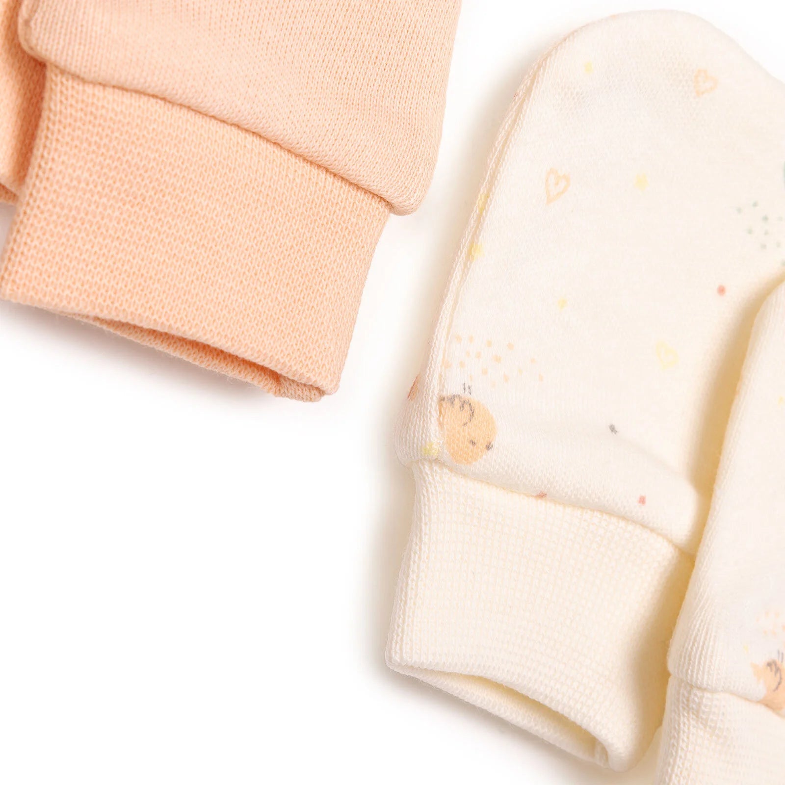 Bebetto Organic Colorful Birds Girl Mitten - Salmon - ebebek - Black Friday