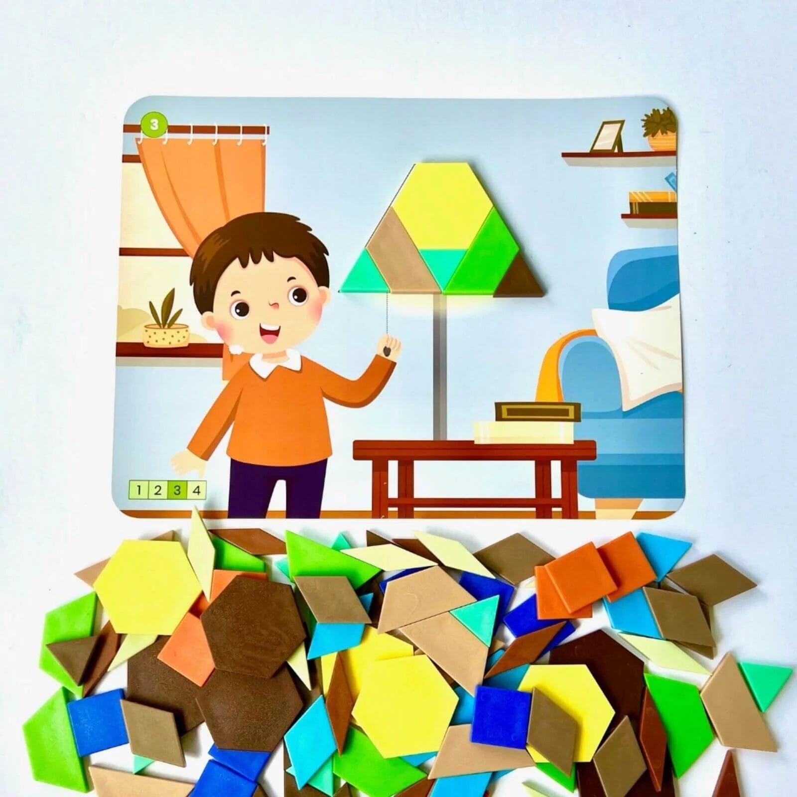 hand2Mind Recycling & Conservation Pattern Block Puzzle Set - ebebek - Black Friday