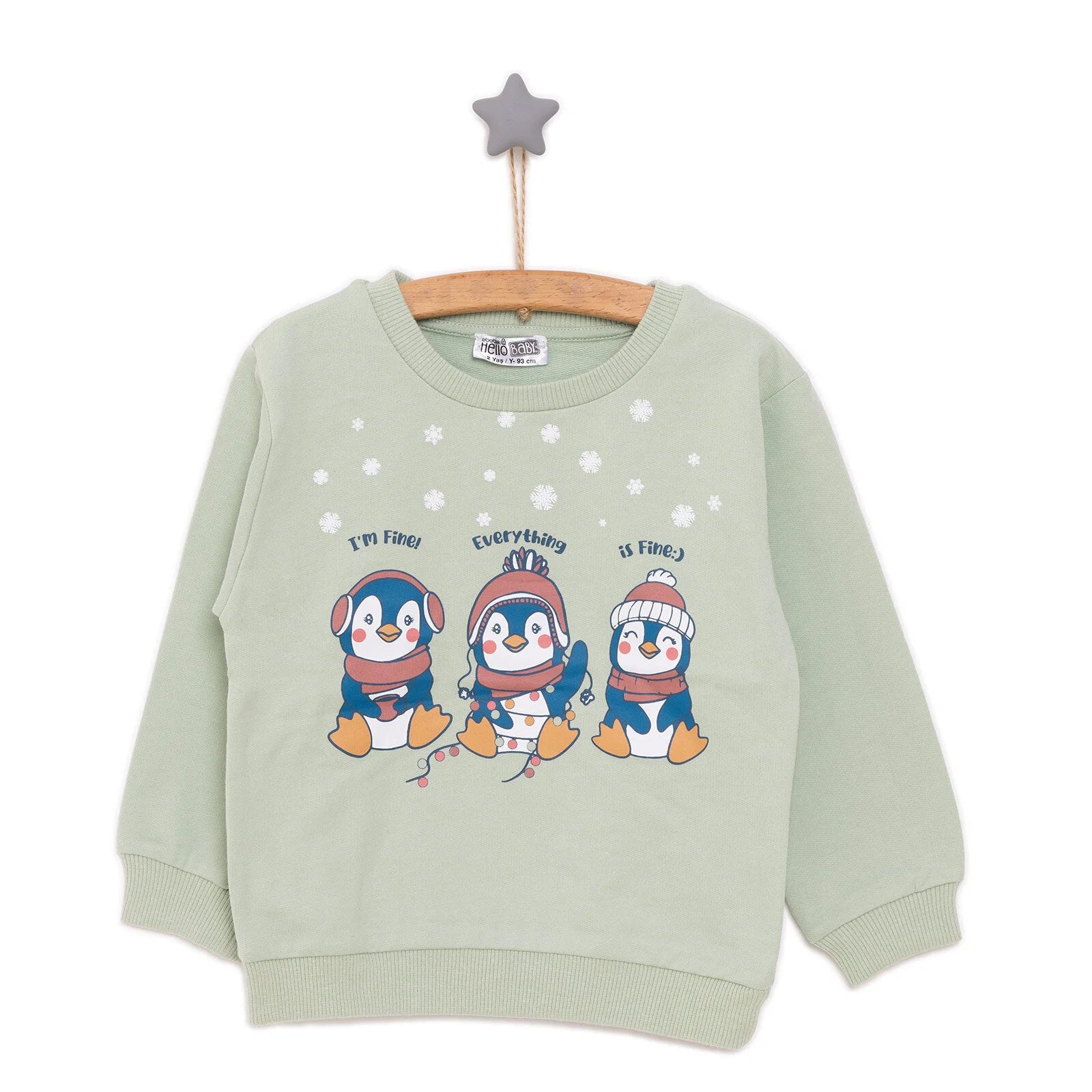 HelloBaby Basic Low Raised Penguin Printed Sweatshirt - Multicolour - ebebek - Black Friday