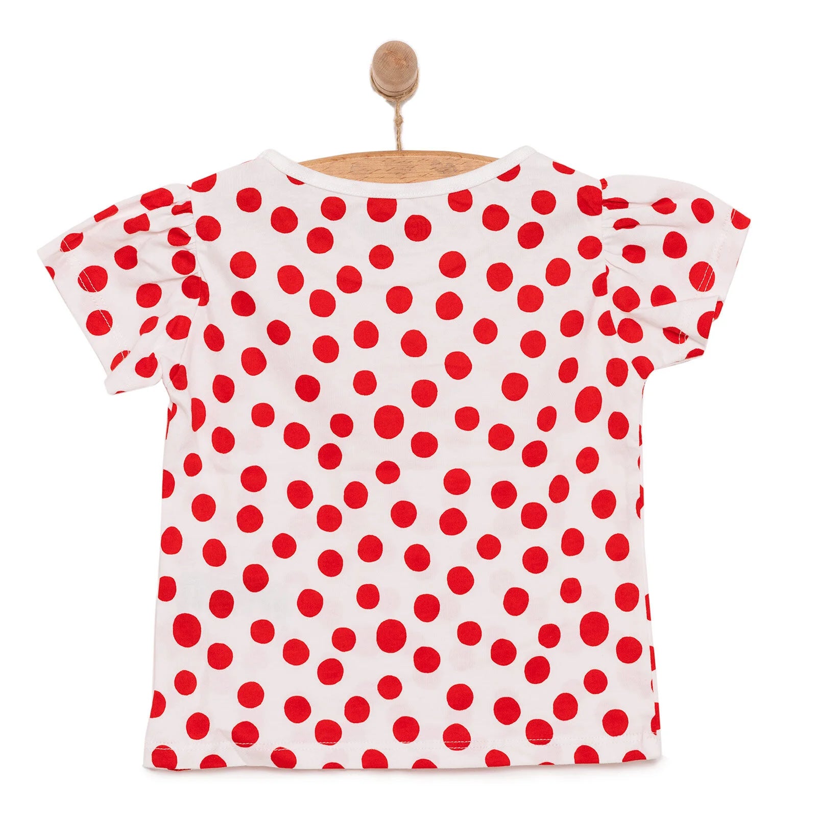 HelloBaby Basic Girl Polka Dot Patterned Tshirt - Red - ebebek - Black Friday
