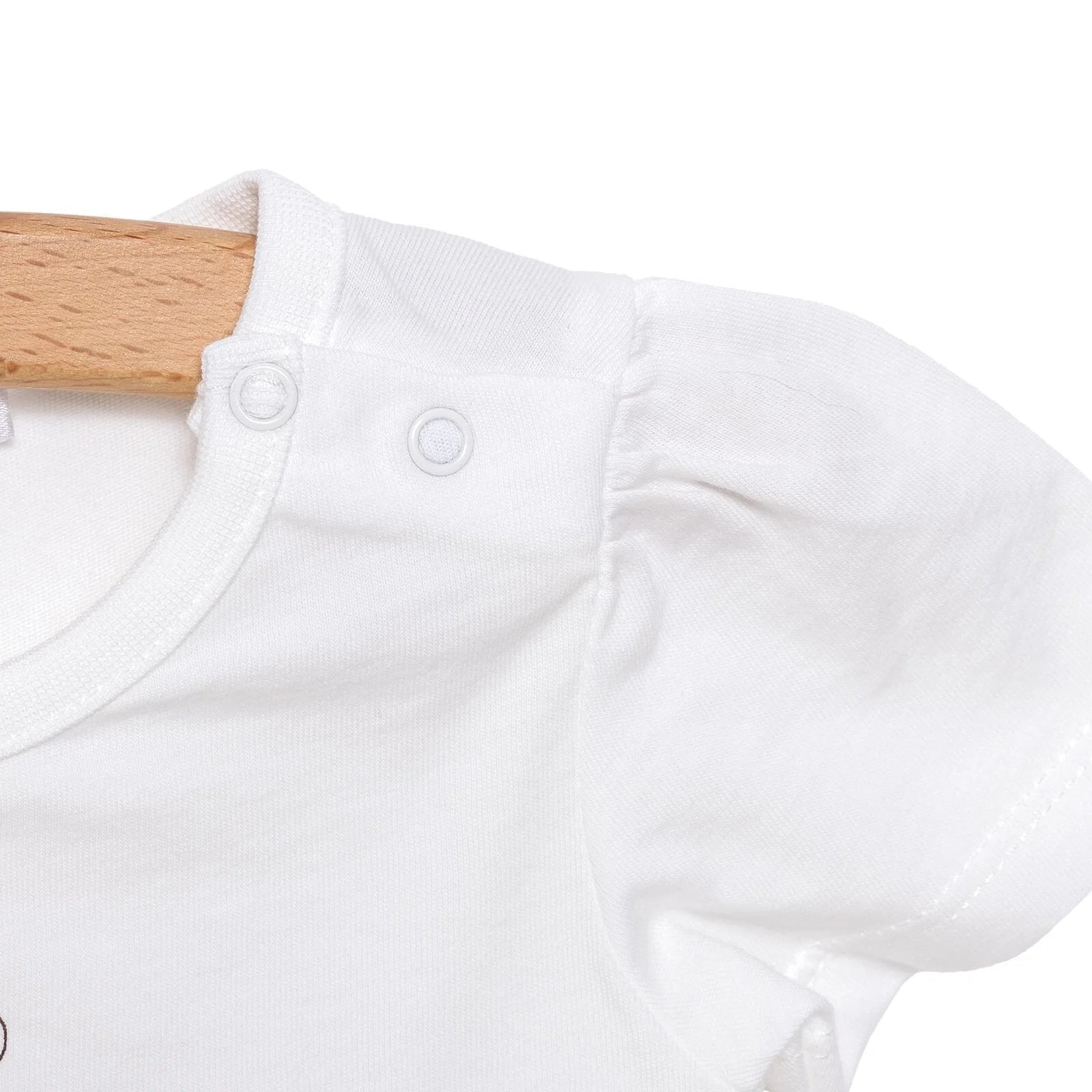 HelloBaby Girl Daisy and Bee Printed Tshirt - Short - Ecru - ebebek - Black Friday