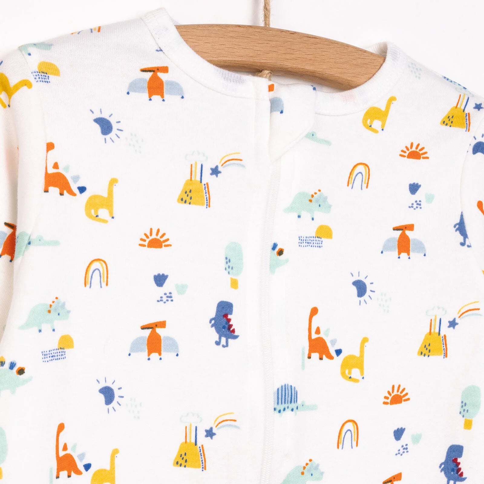 HelloBaby Newborn Baby Boy Footed Jumpsuit - Ecru - ebebek - Black Friday