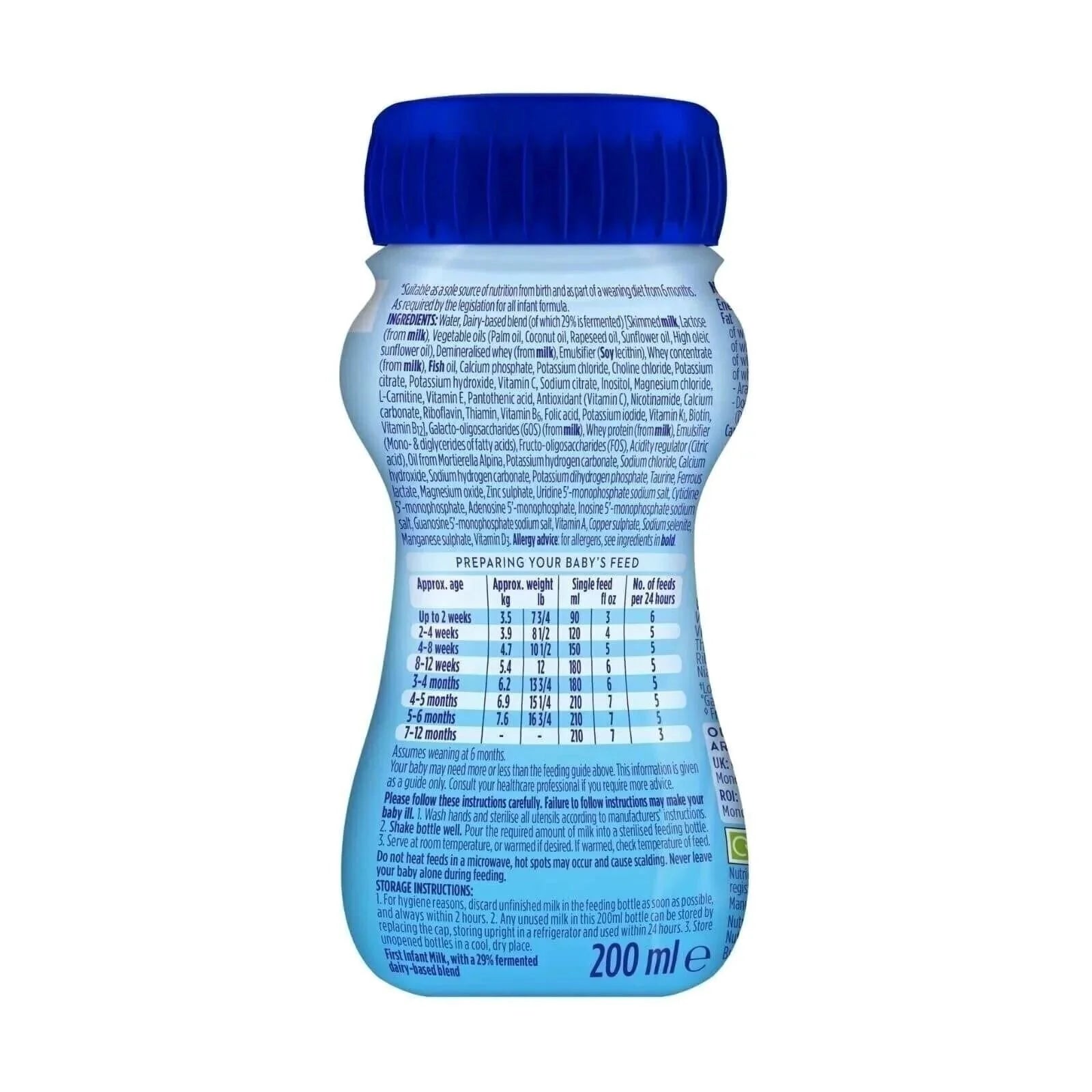 Aptamil 1 First Infant Ready to Feed Liquid Milk from Birth 200ml Pack of 12 - ebebek - Black Friday