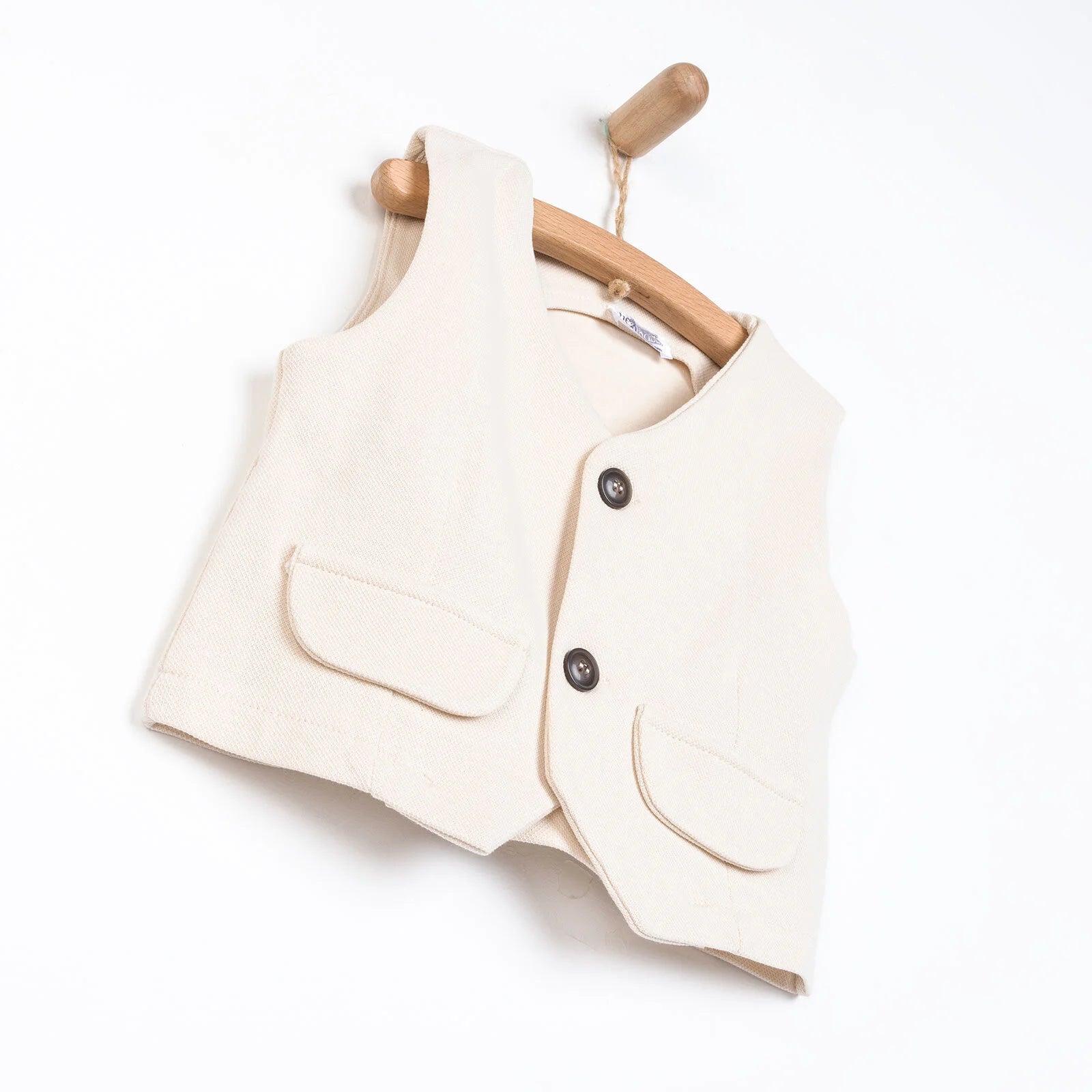 HelloBaby Classic Boy Boy Vest - Ecru - ebebek - Black Friday