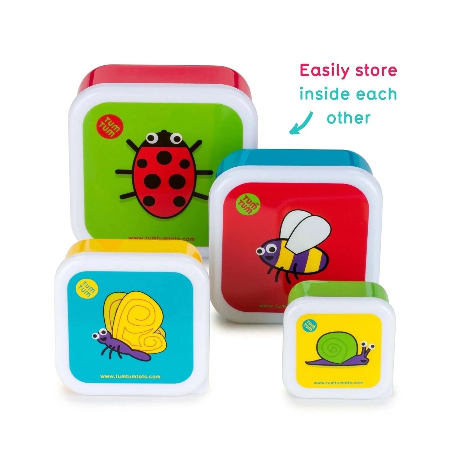 TUM TUM Nesting Snack Pots Pack of 4 - Bugs - ebebek - Black Friday
