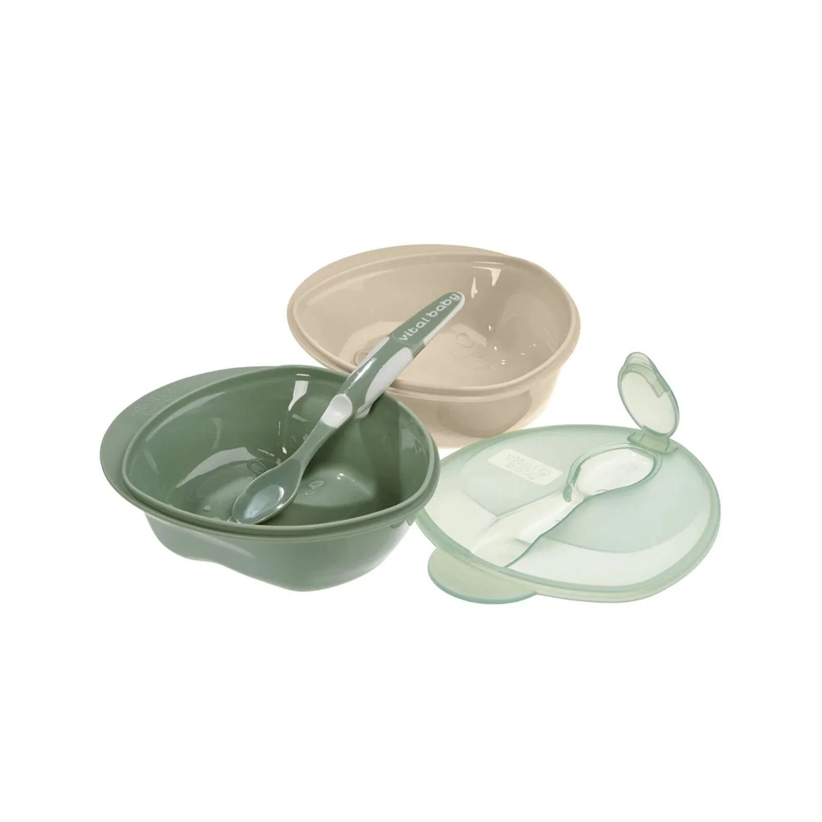 Vital Baby Nourish Scoop Feeding Set 2 pcs - Natural Moss - ebebek - Black Friday