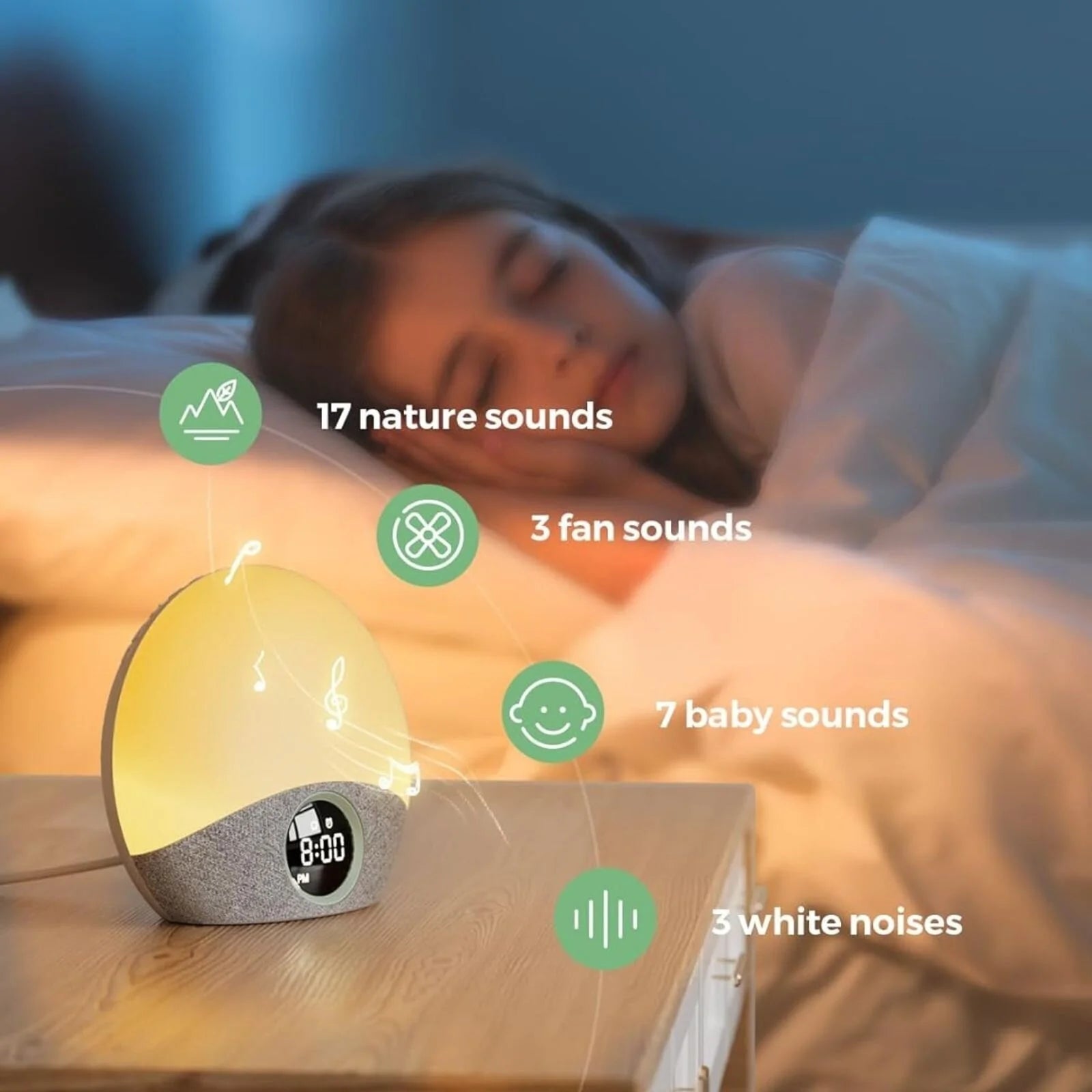 Momcozy Sunrise Echo Sound Machine Nightlight & Alarm Clock - ebebek - Black Friday