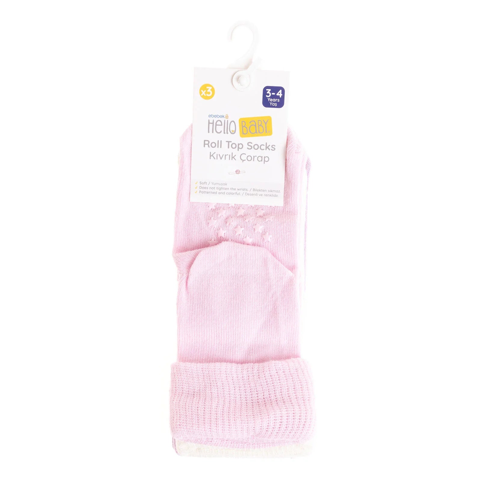 HelloBaby Baby Girl Pack of 3 Socks - Light Pink - ebebek - Black Friday