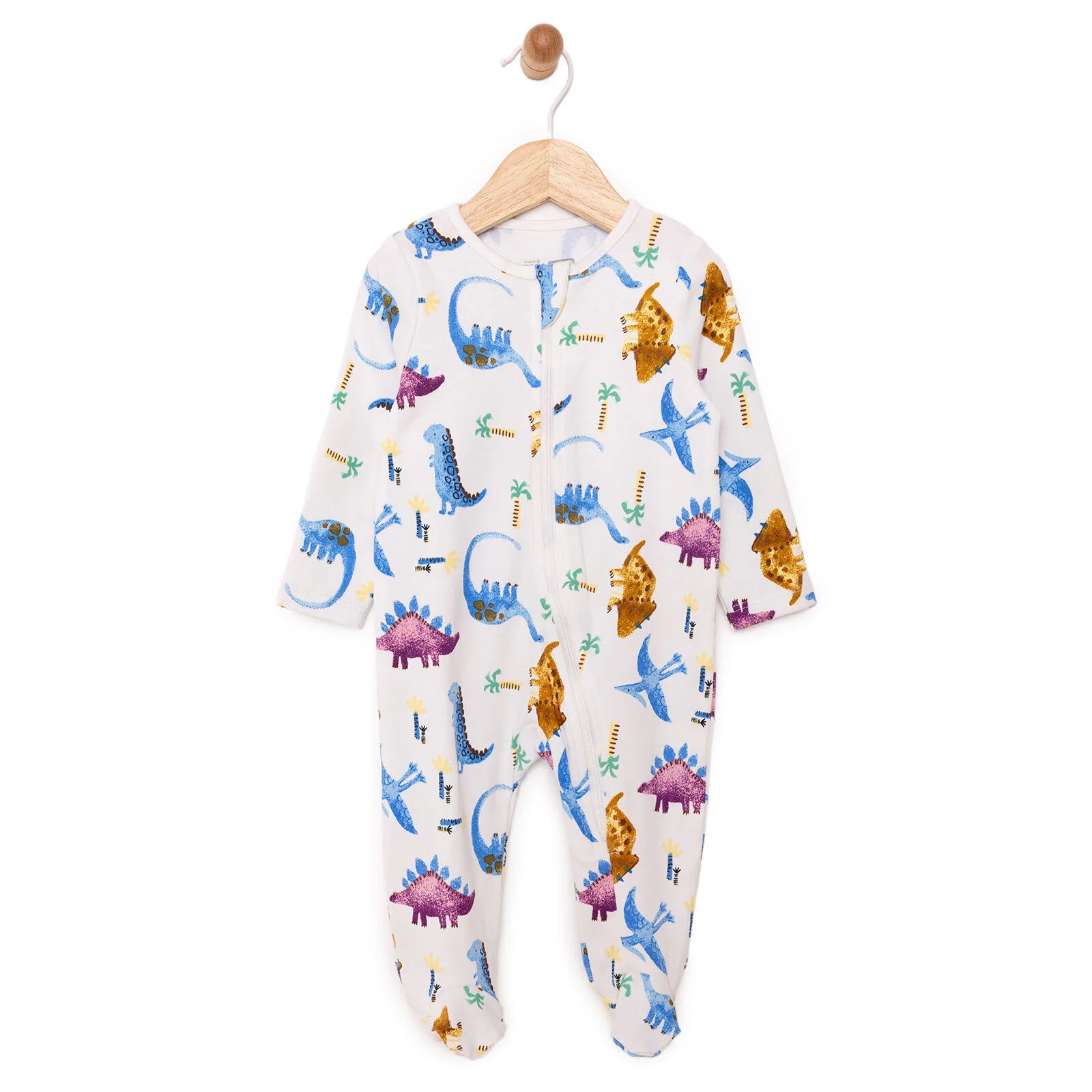 HelloBaby Newborn Boy Footed Jumpsuit - Ecru - ebebek - Black Friday