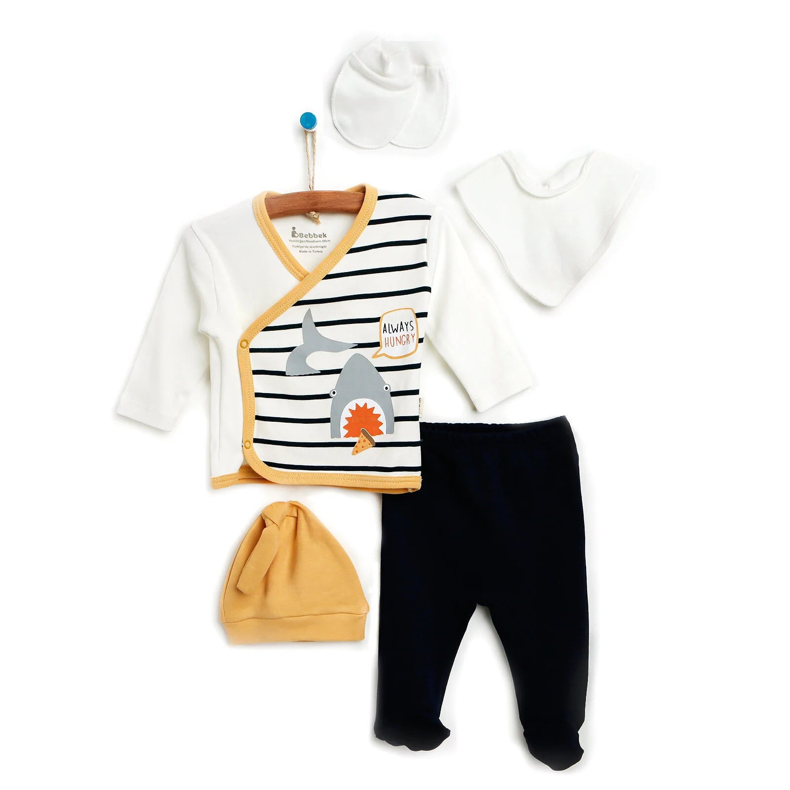 Bebbek Baby Boy 5 Pcs Newborn Gift Starter Set - Navy Blue - ebebek - Black Friday