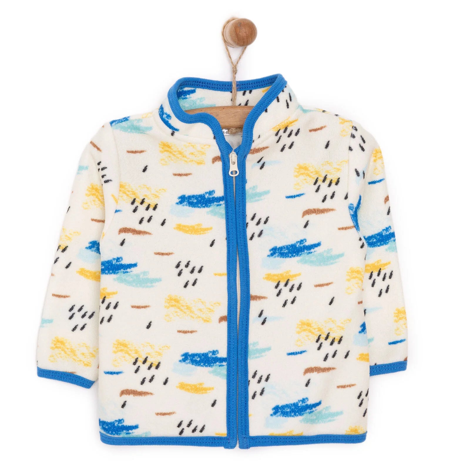 HelloBaby Basic Repeat Printed Fleece Cardigan - Printed - ebebek - Black Friday