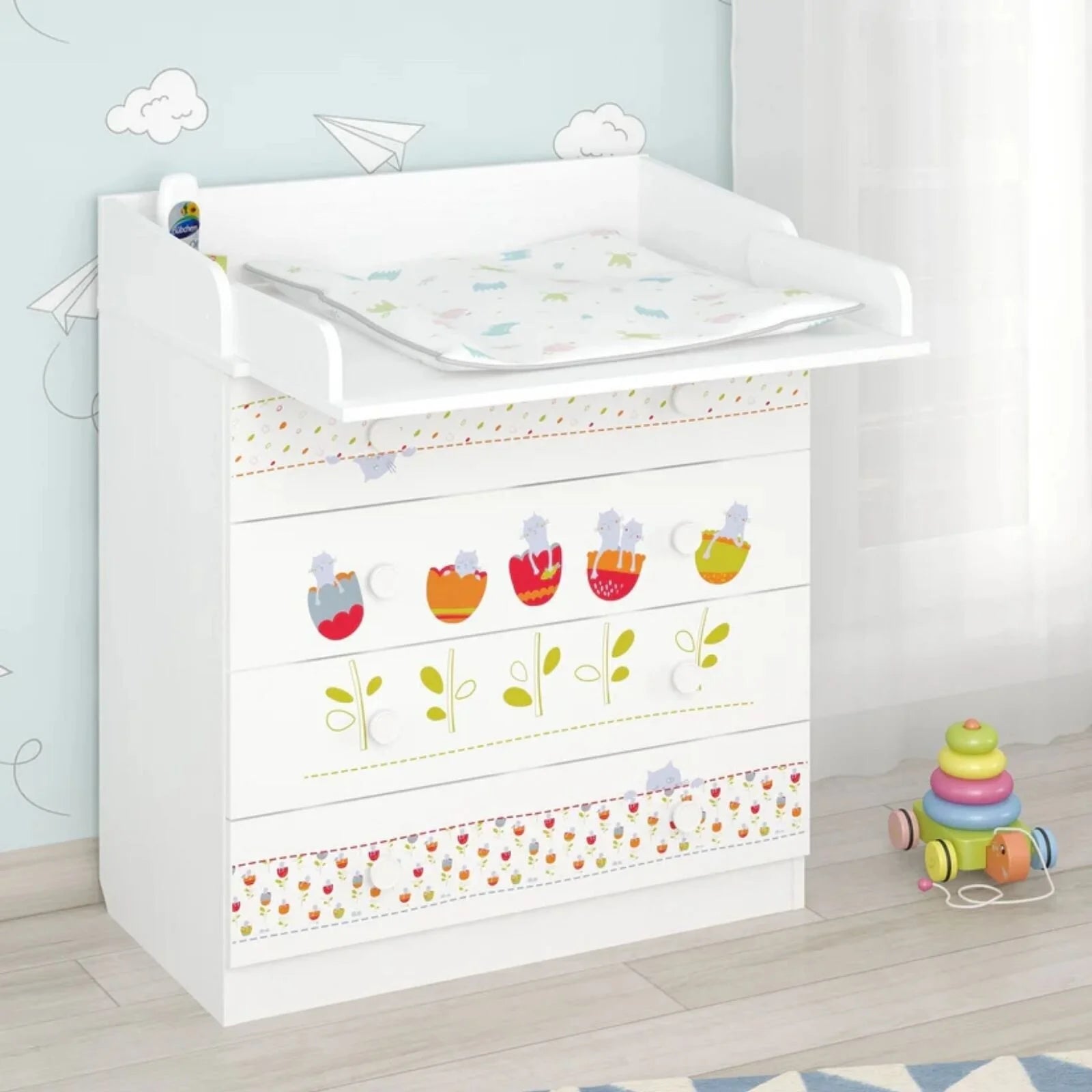 Shefa Kids 800 Changing Dresser - Sleepy Kittens - ebebek - Black Friday