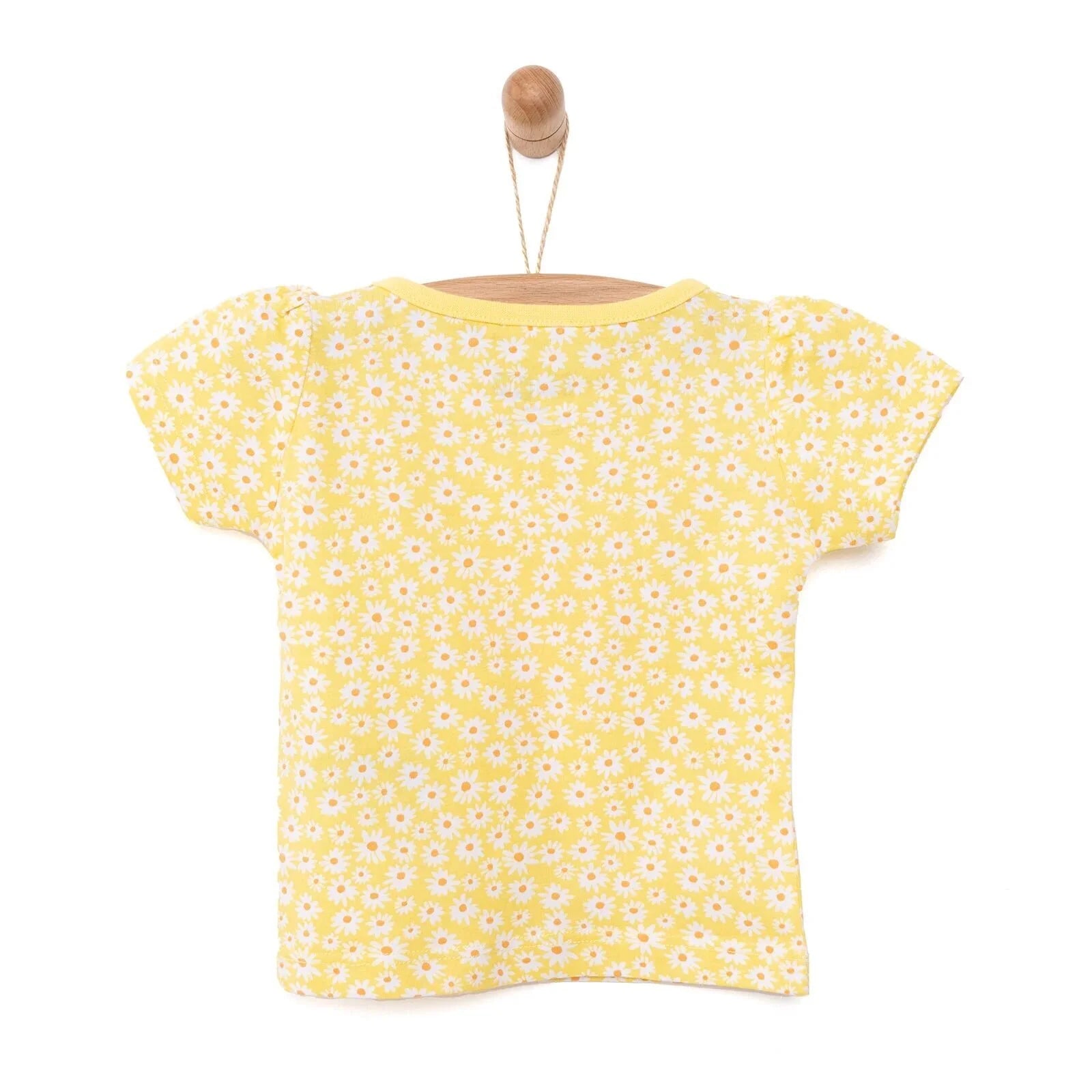 HelloBaby Baby Girl Basic Daisy Printed Tshirt - Yellow - ebebek - Black Friday