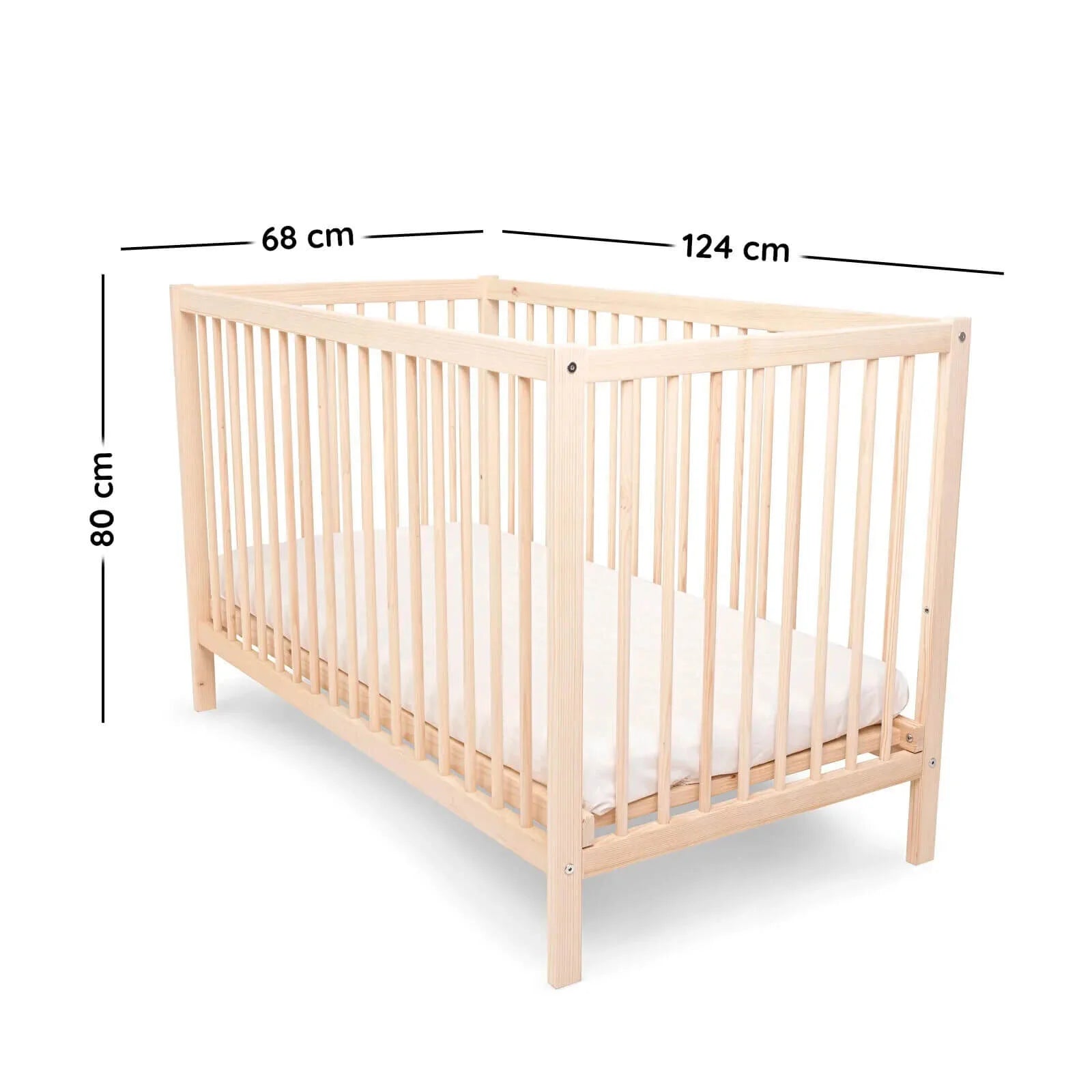 Kukka Natural Wood 2 - Level Cot 60x120 cm - ebebek - Black Friday