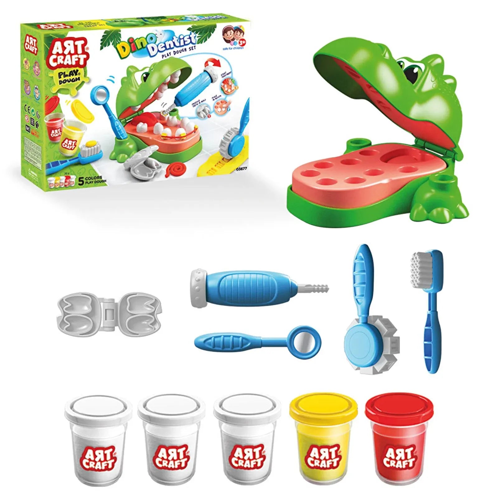 Artcraft Dino Dentist Play Dough Set - ebebek - Black Friday