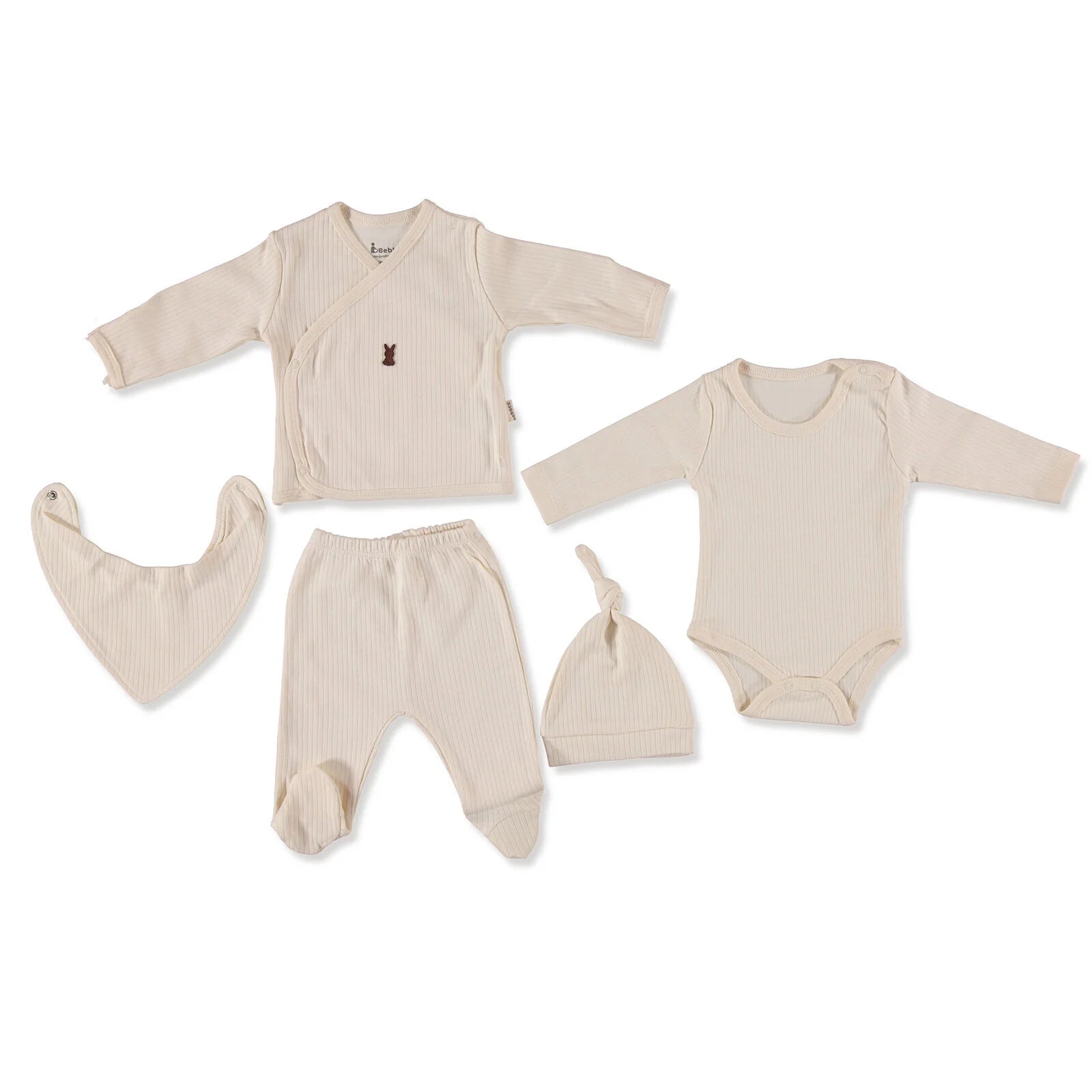 Bebbek Camisole Wrapover 4 Pcs Newborn Gift Starter Set - Beige - ebebek - Black Friday