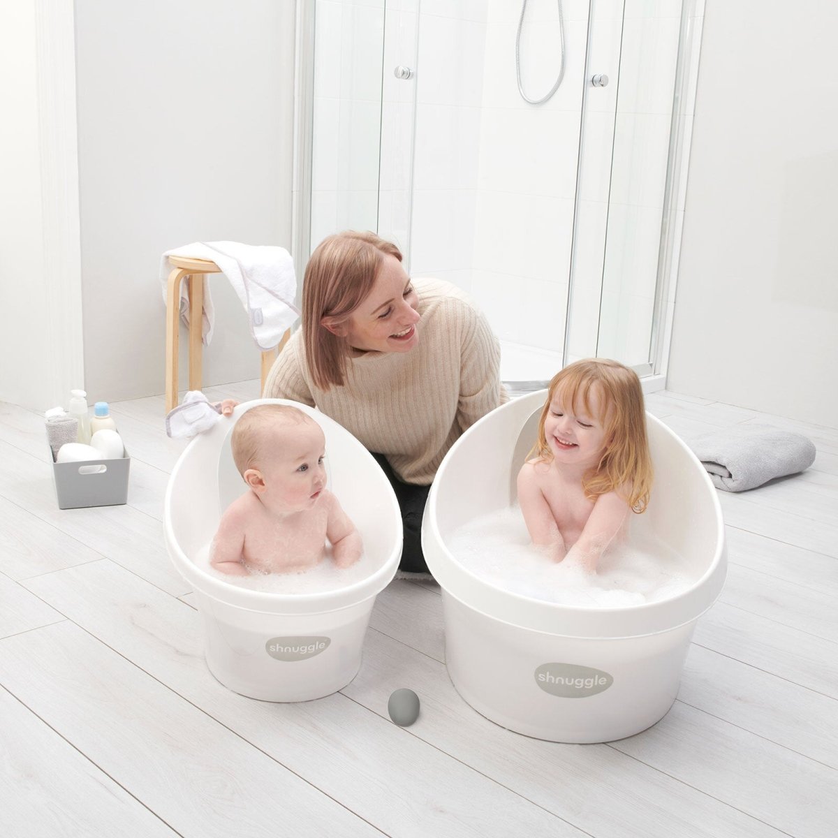 Shnuggle Toddler Bath Tub - White With Light Grey Backrest - ebebek - Black Friday