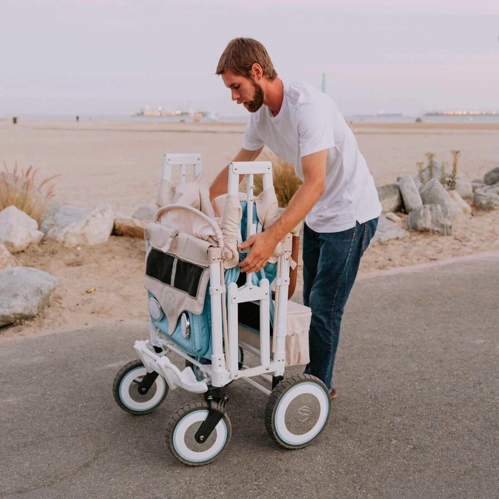 Wonderfold VW4 Volkswagen Stroller Wagon - Blue - ebebek - Black Friday